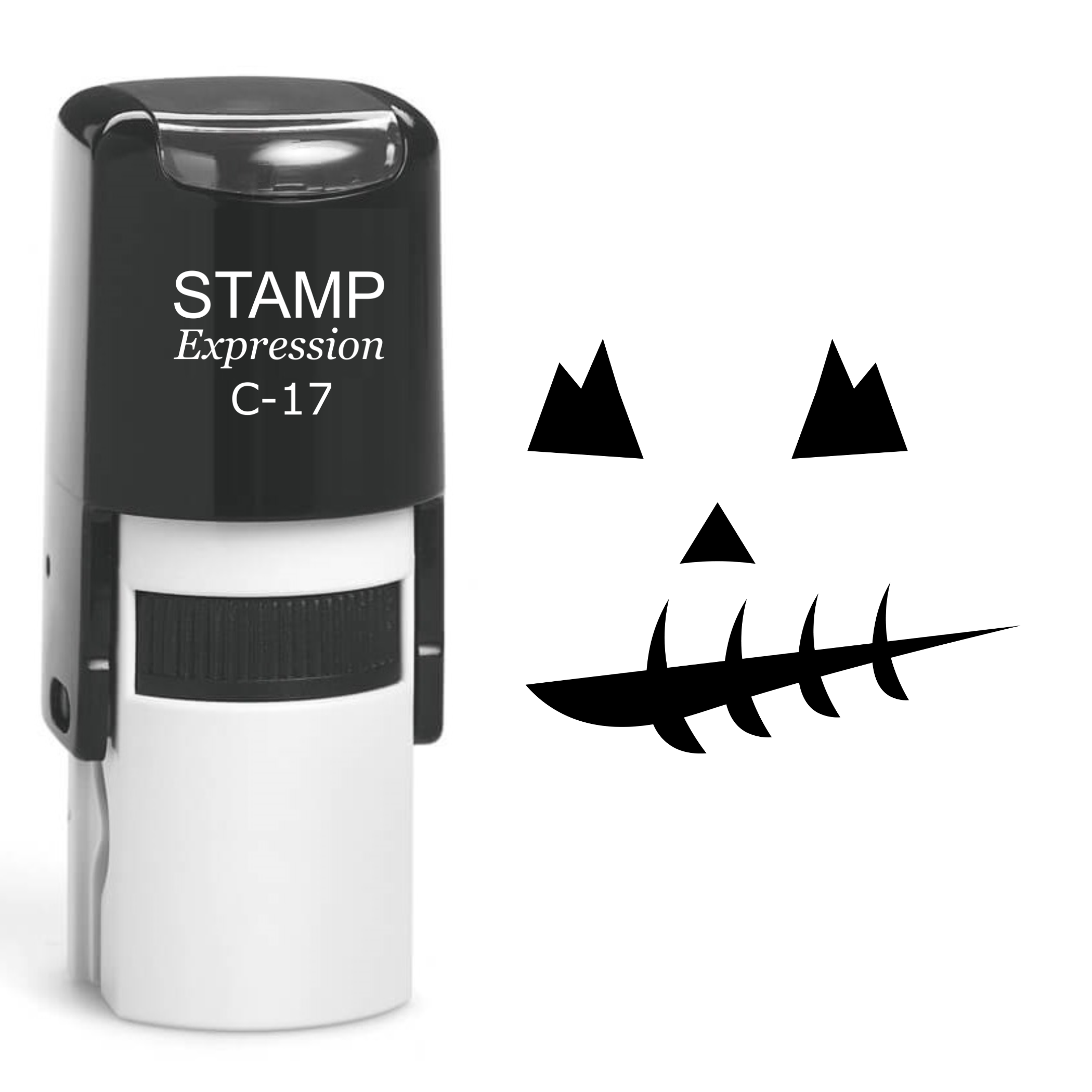 Pumpkin Faces Halloween Self Inking Rubber Stamp (SH-60794)