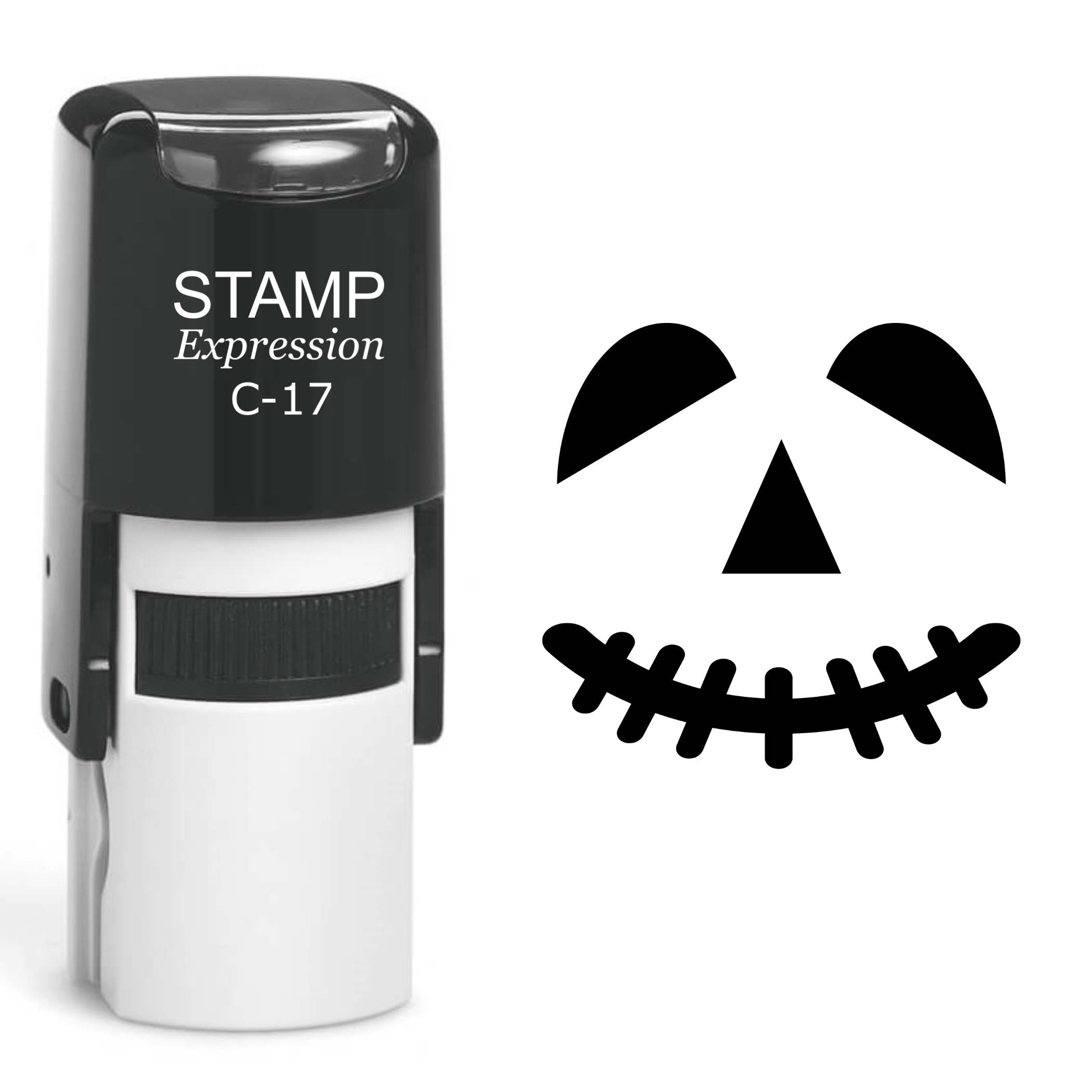Pumpkin Faces Halloween Self Inking Rubber Stamp (SH-60797)
