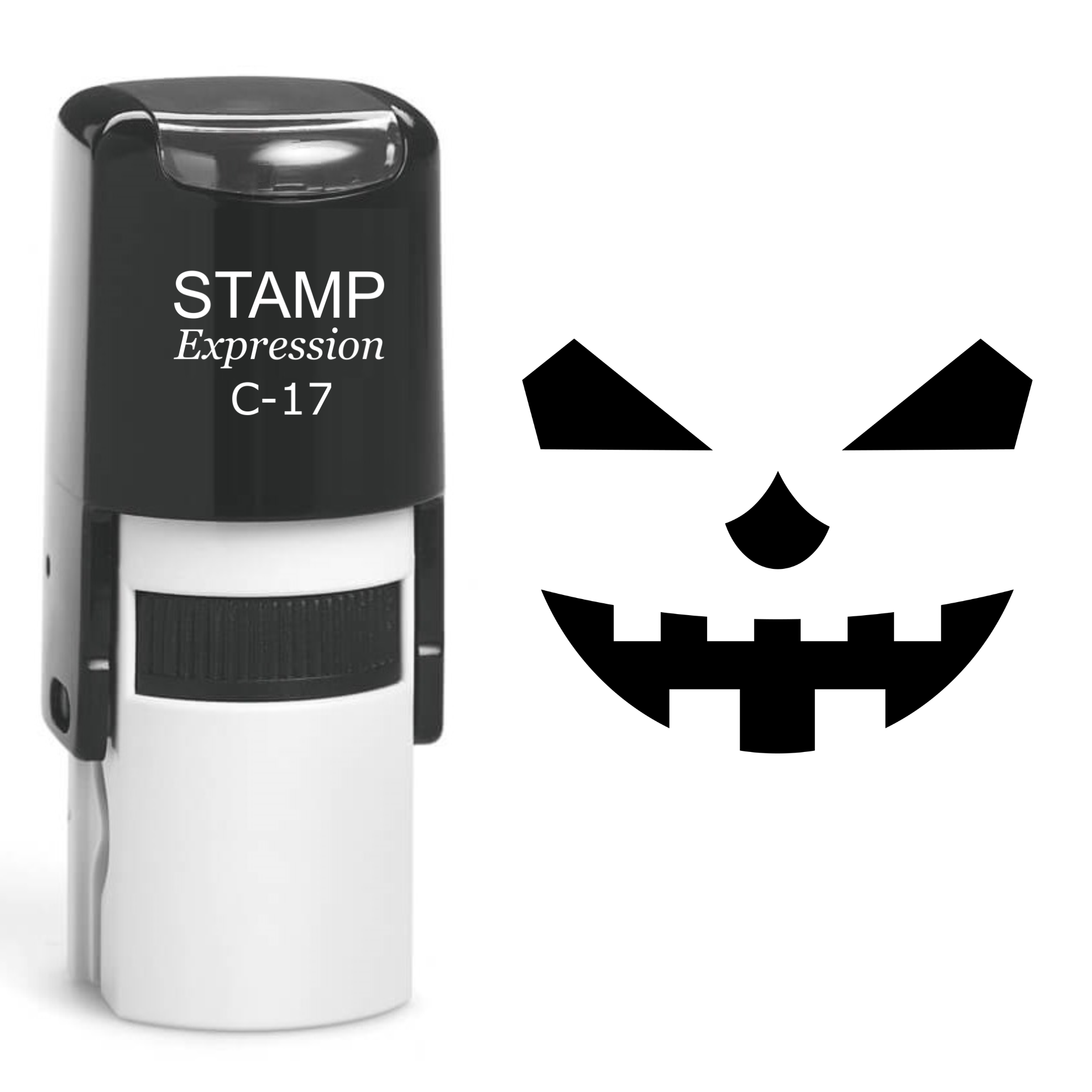 Pumpkin Faces Halloween Self Inking Rubber Stamp (SH-60803)