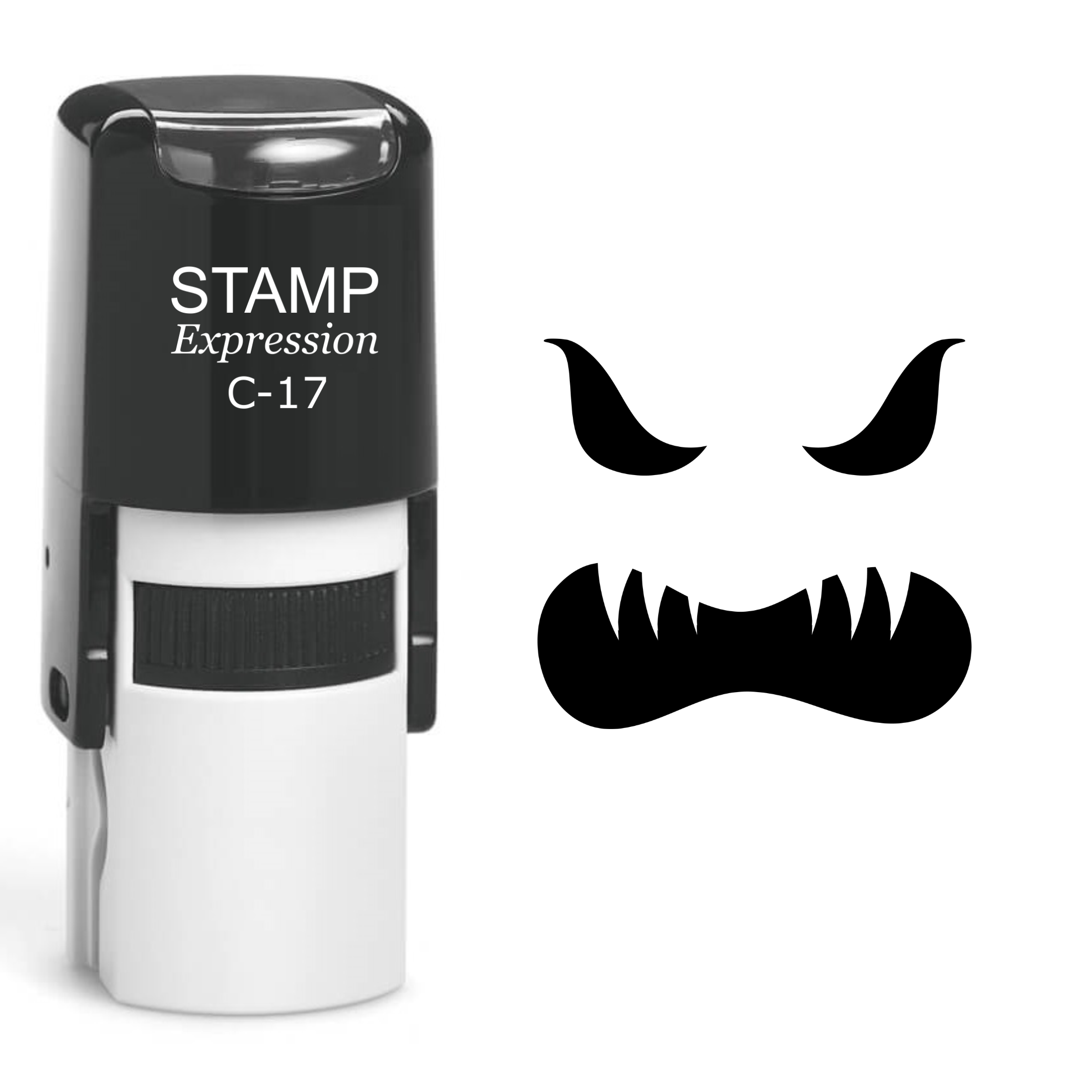 Pumpkin Faces Halloween Self Inking Rubber Stamp (SH-60807)