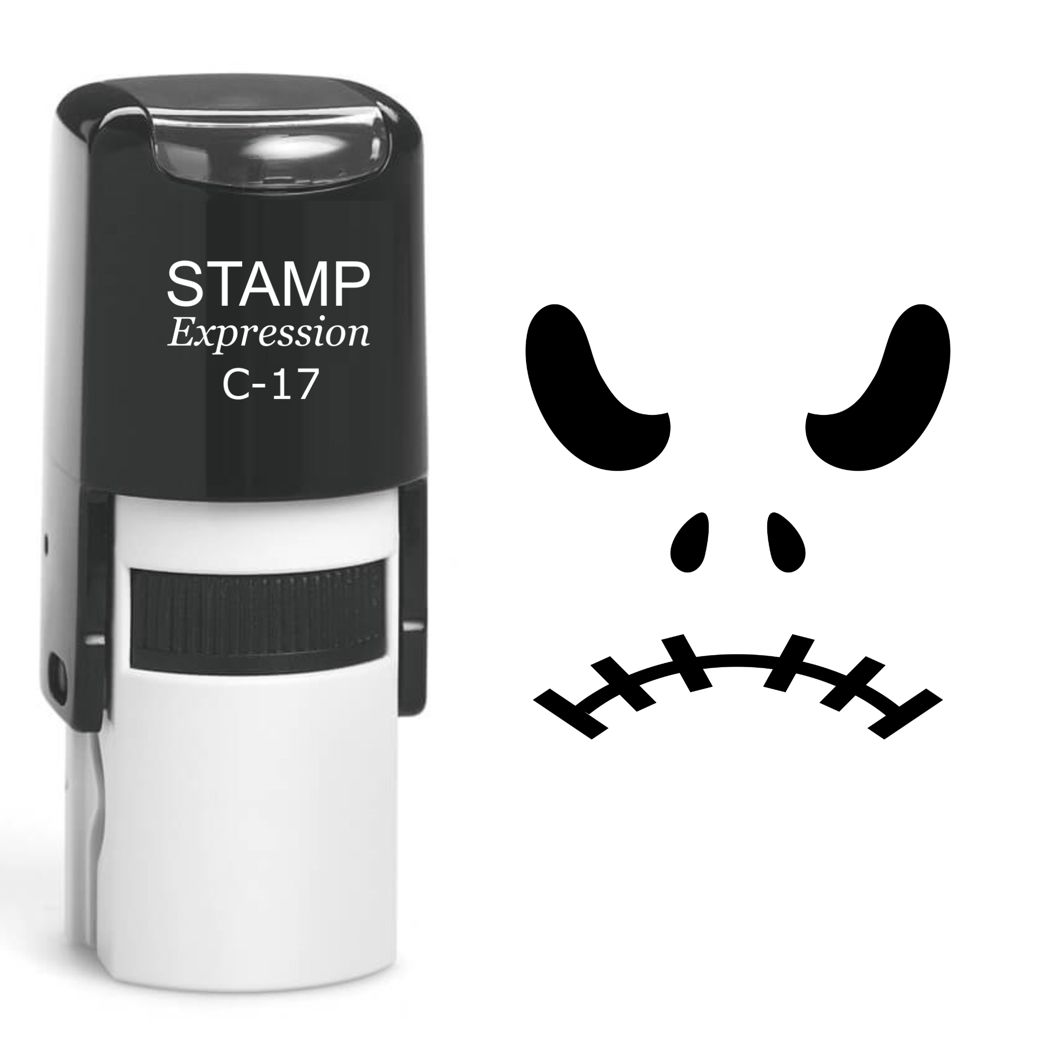 Pumpkin Faces Halloween Self Inking Rubber Stamp (SH-60811)