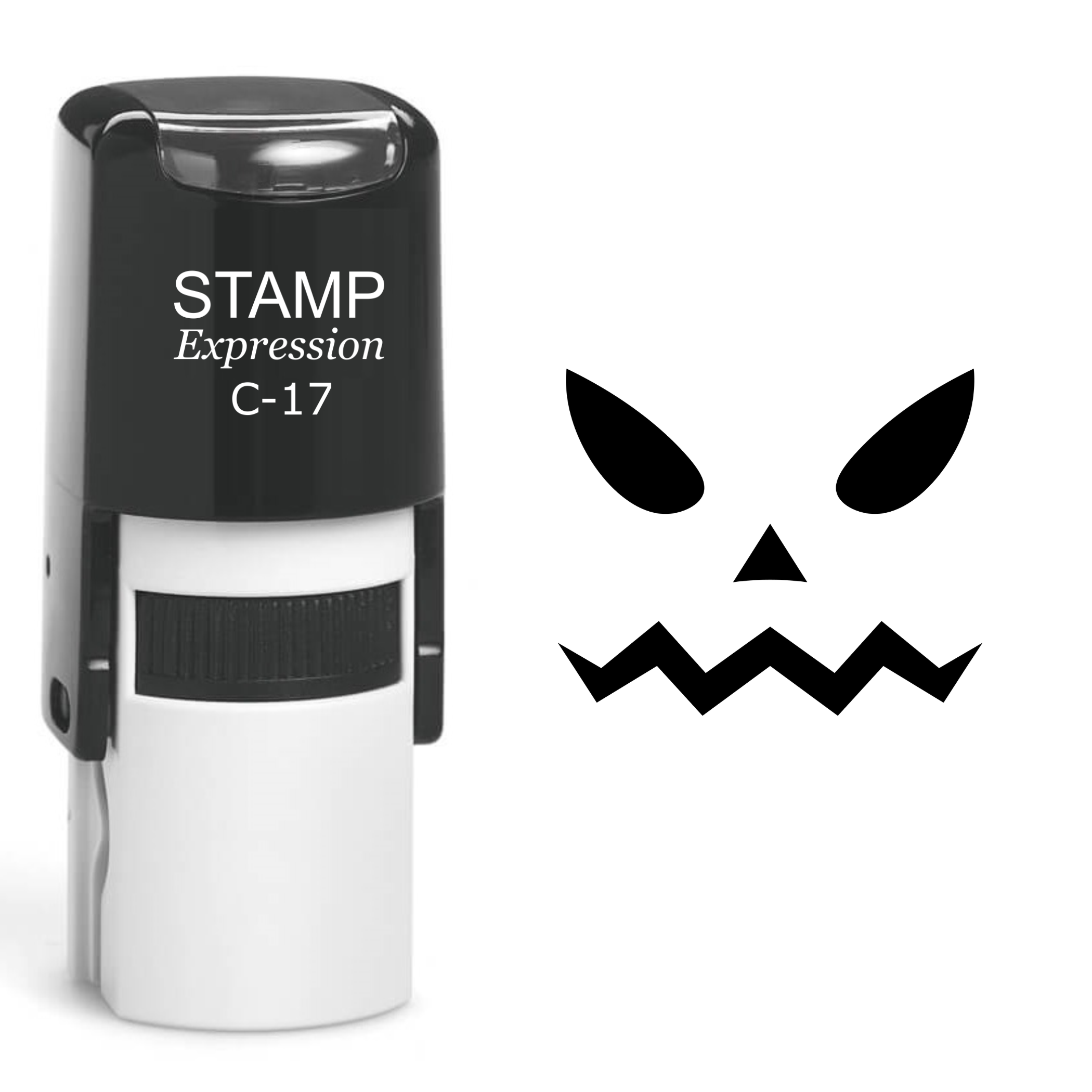 Pumpkin Faces Halloween Self Inking Rubber Stamp (SH-60812)