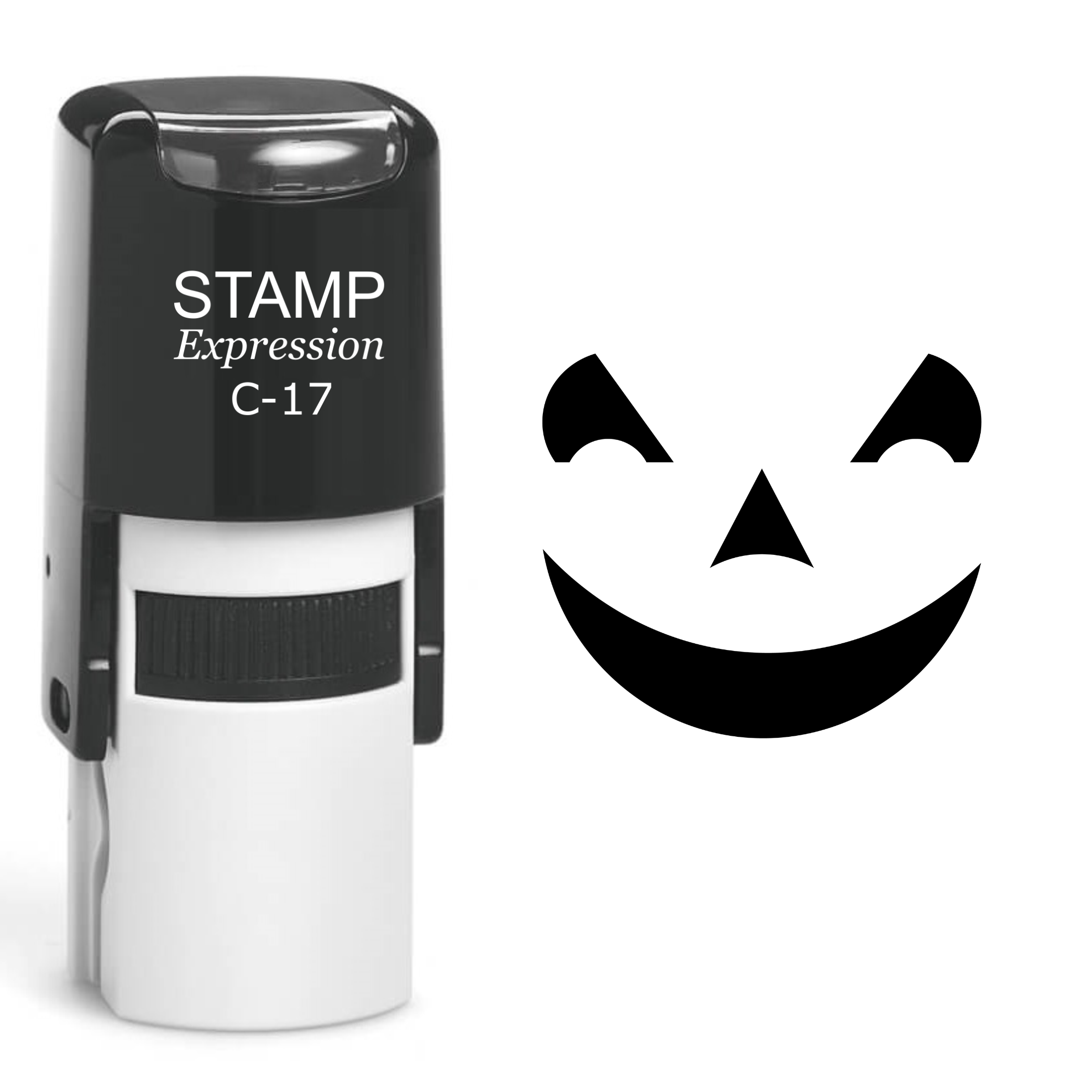 Pumpkin Faces Halloween Self Inking Rubber Stamp (SH-60813)