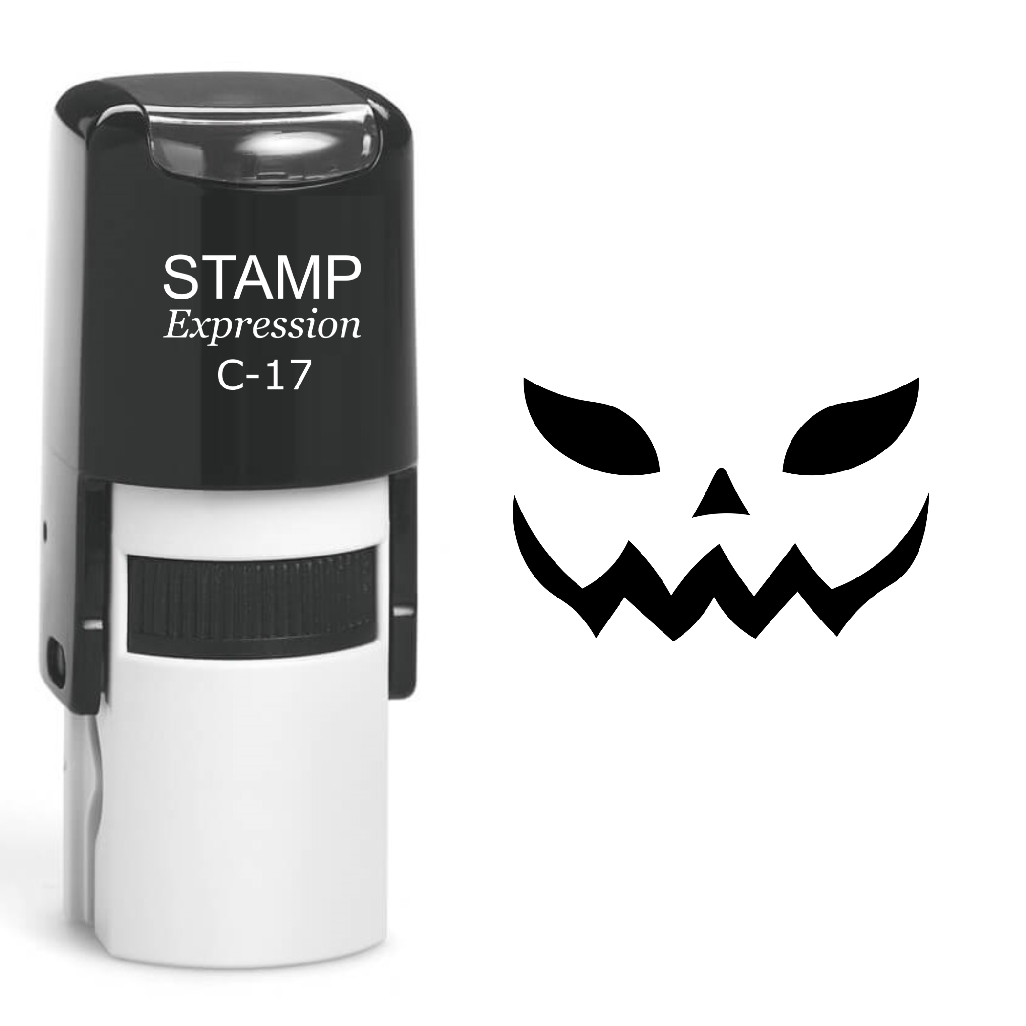 Pumpkin Faces Halloween Self Inking Rubber Stamp (SH-60815)