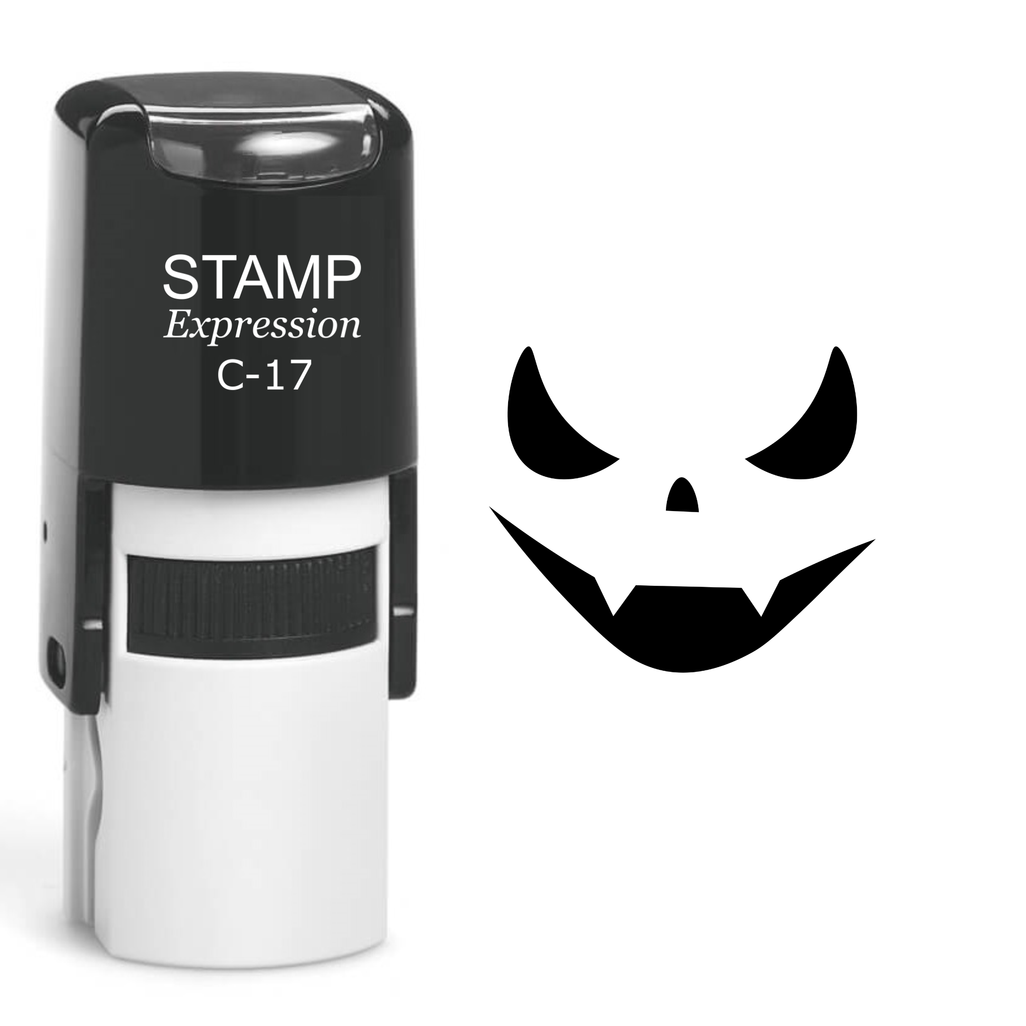 Pumpkin Faces Halloween Self Inking Rubber Stamp (SH-60816)