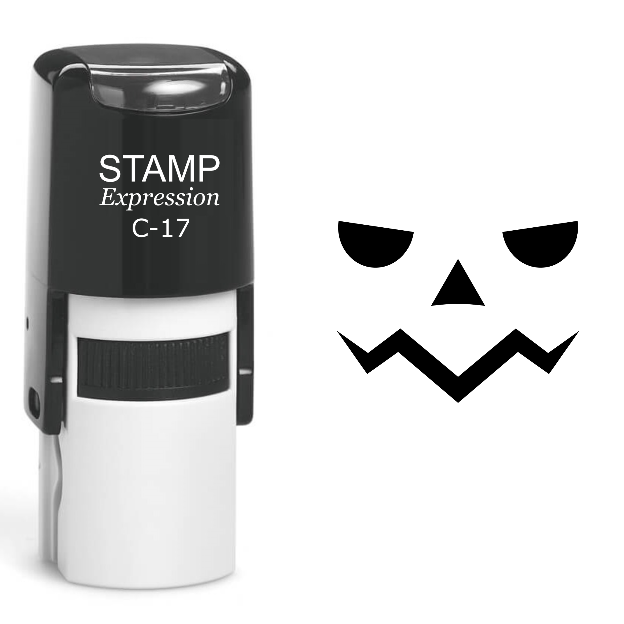 Pumpkin Faces Halloween Self Inking Rubber Stamp (SH-60818)
