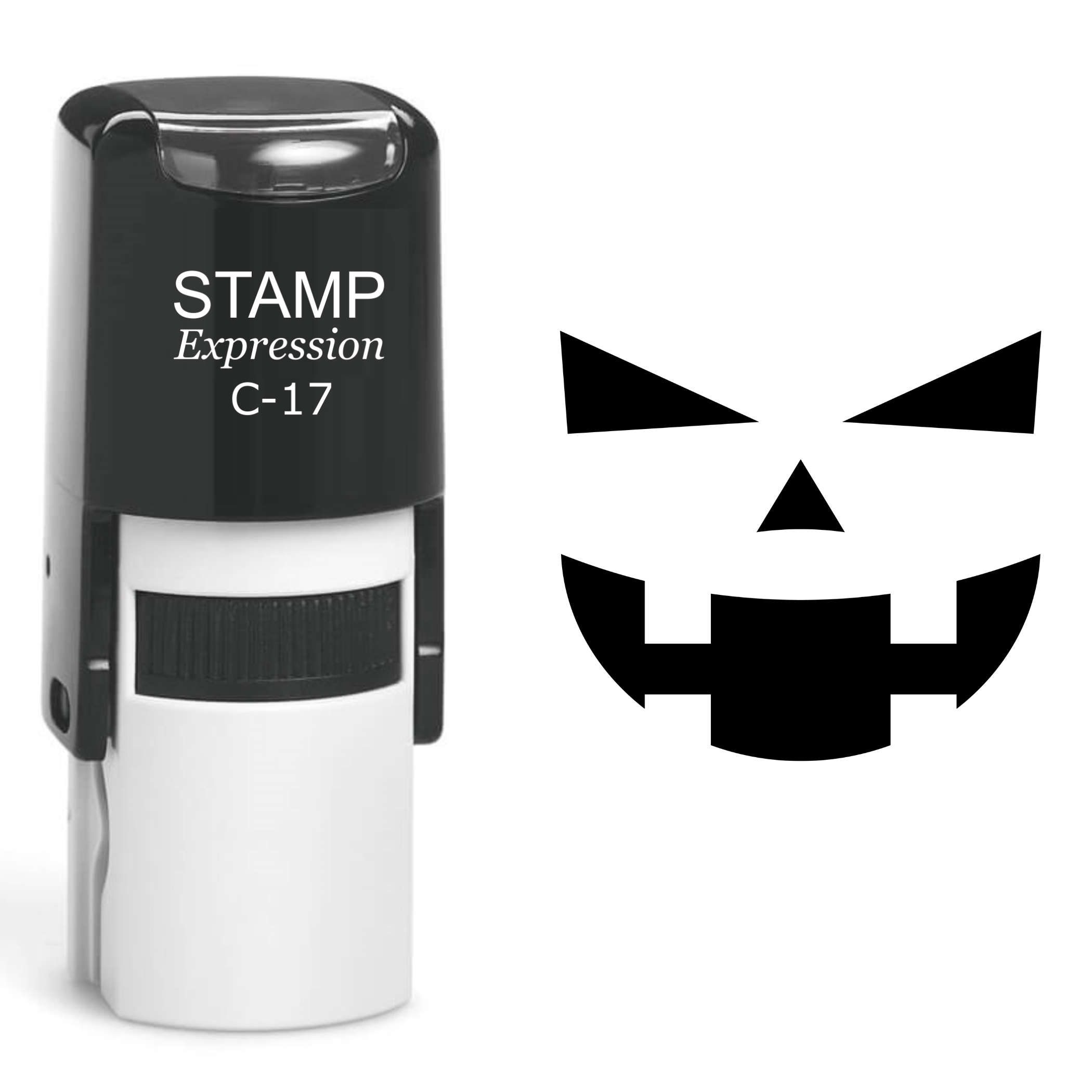 Pumpkin Faces Halloween Self Inking Rubber Stamp (SH-60820)