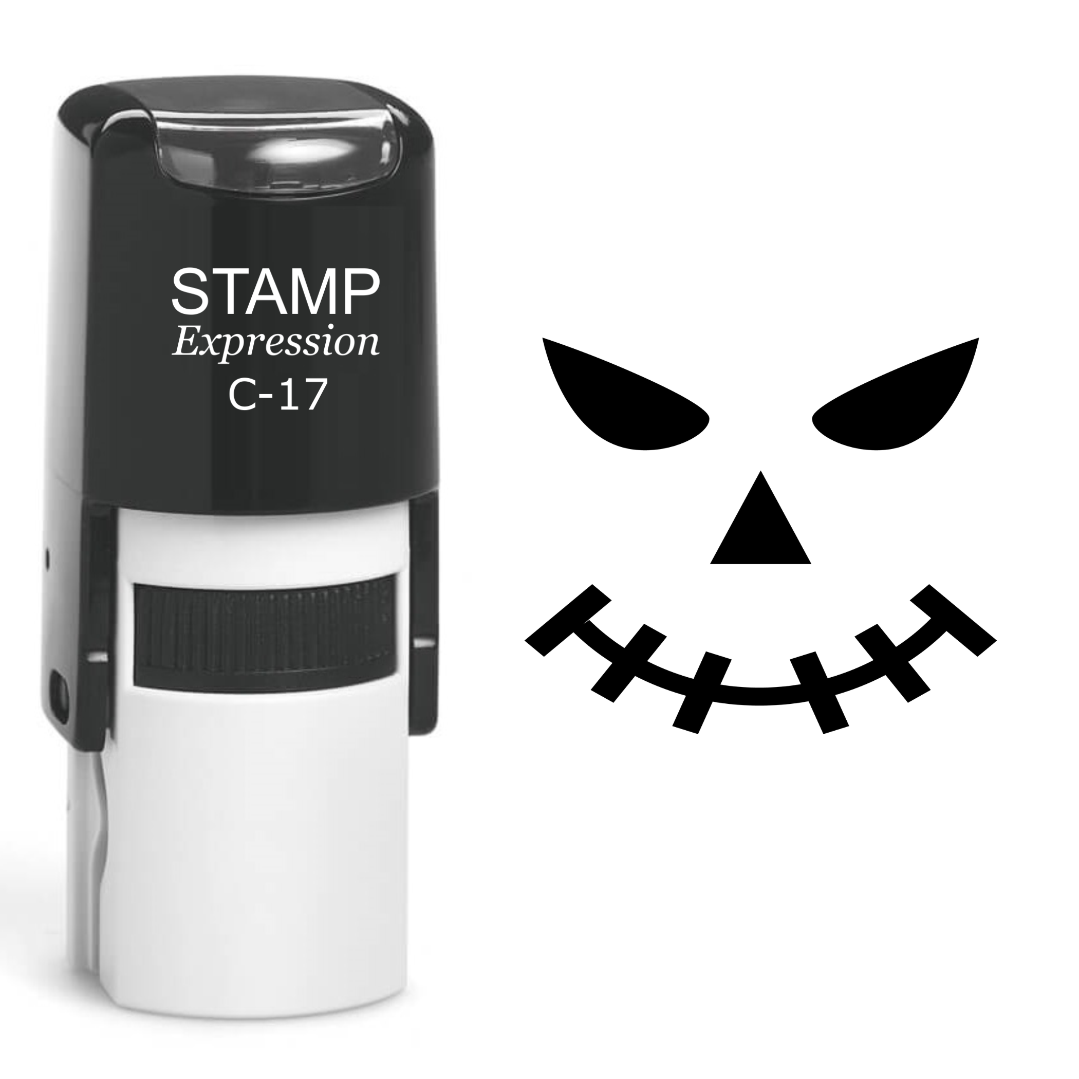Pumpkin Faces Halloween Self Inking Rubber Stamp (SH-60821)