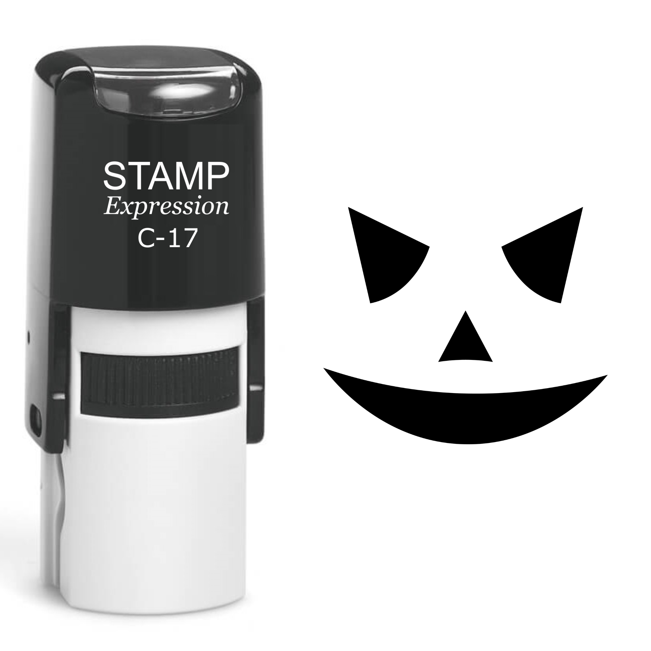 Pumpkin Faces Halloween Self Inking Rubber Stamp (SH-60823)