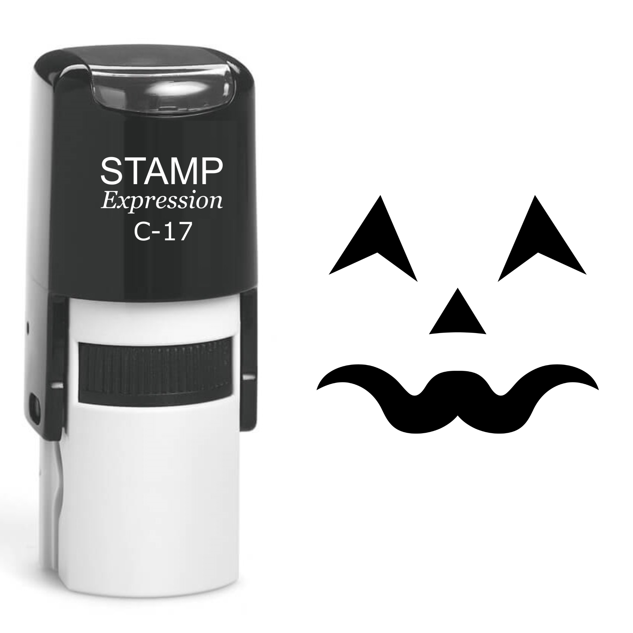 Pumpkin Faces Halloween Self Inking Rubber Stamp (SH-60824)