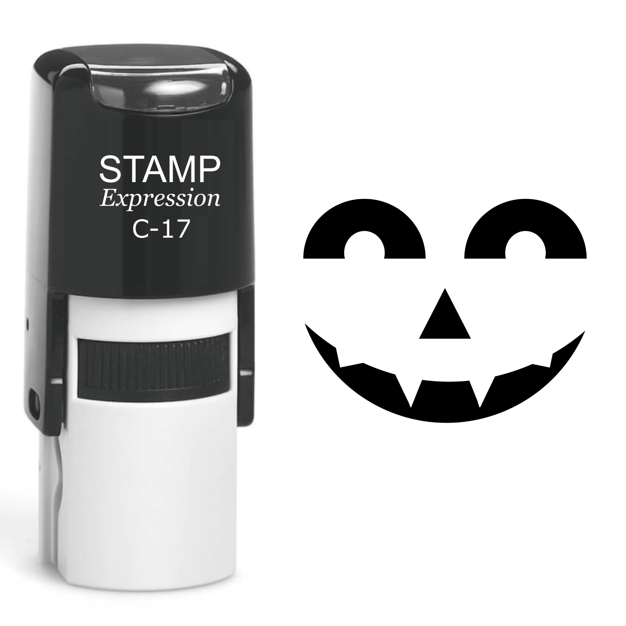 Pumpkin Faces Halloween Self Inking Rubber Stamp (SH-60825)
