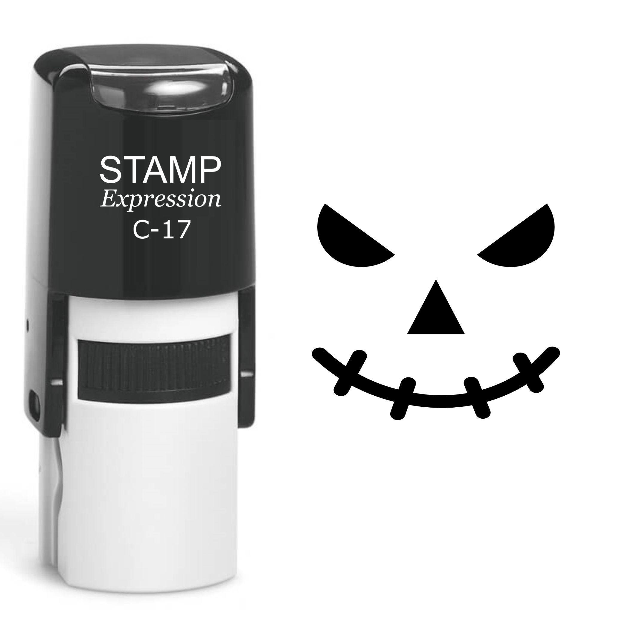 Pumpkin Faces Halloween Self Inking Rubber Stamp (SH-60826)