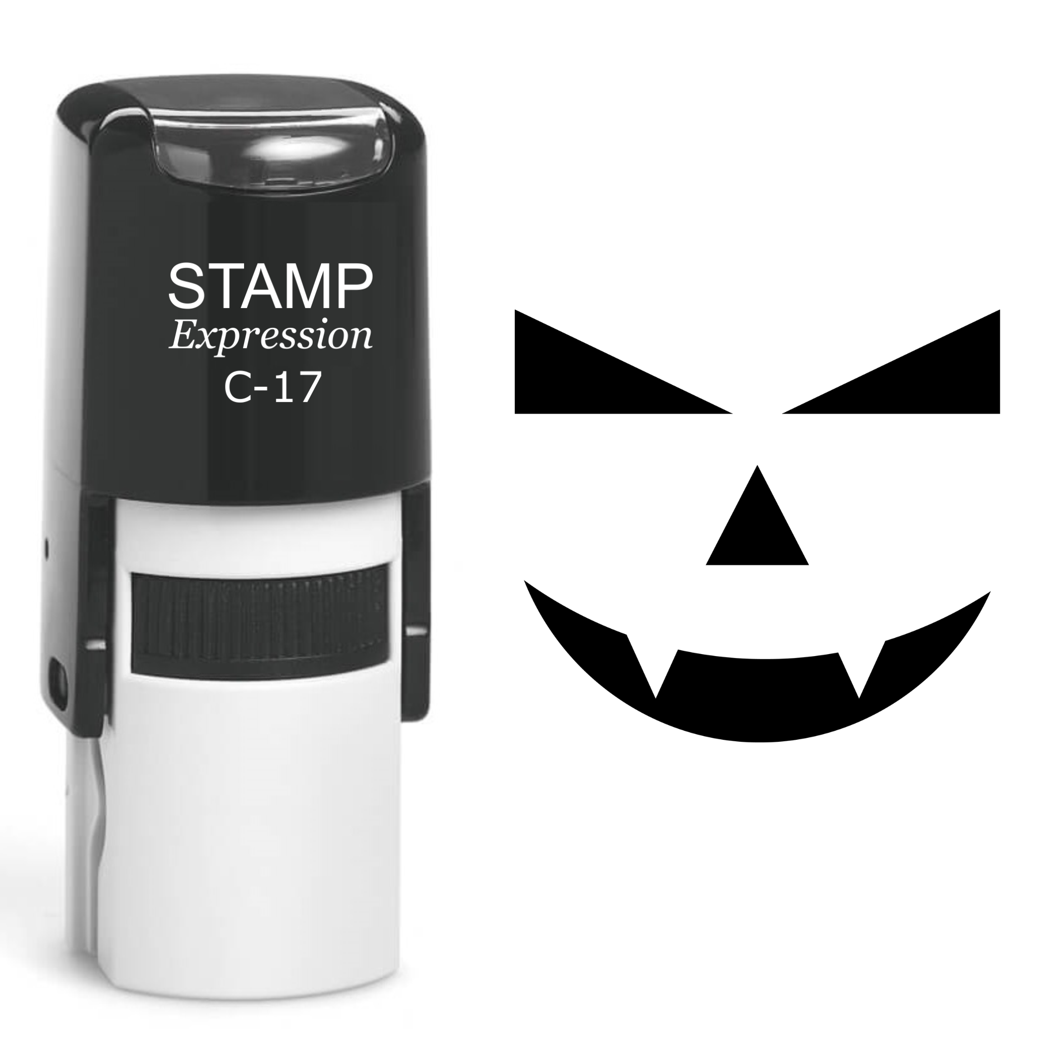 Pumpkin Faces Halloween Self Inking Rubber Stamp (SH-60827)