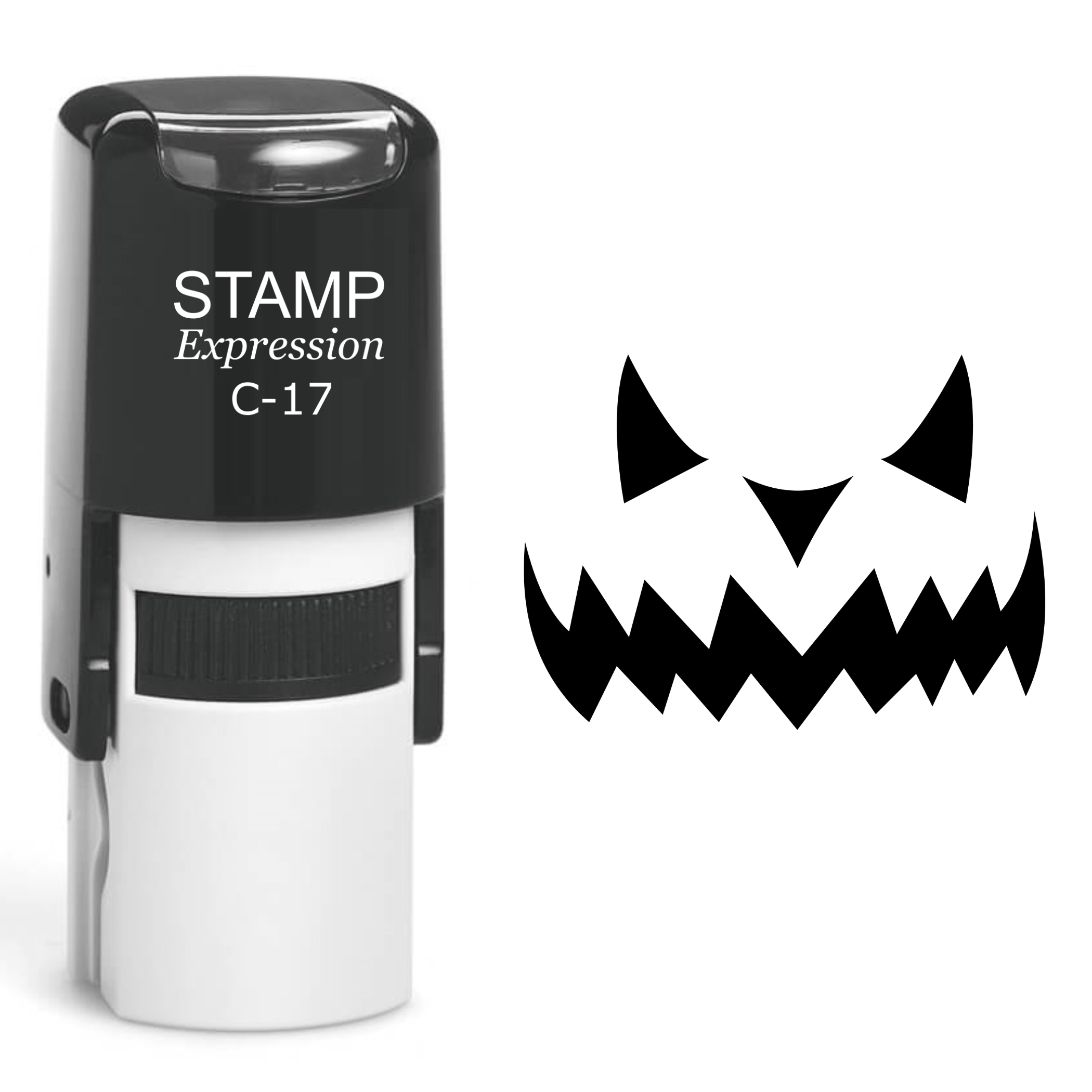 Pumpkin Faces Halloween Self Inking Rubber Stamp (SH-60828)