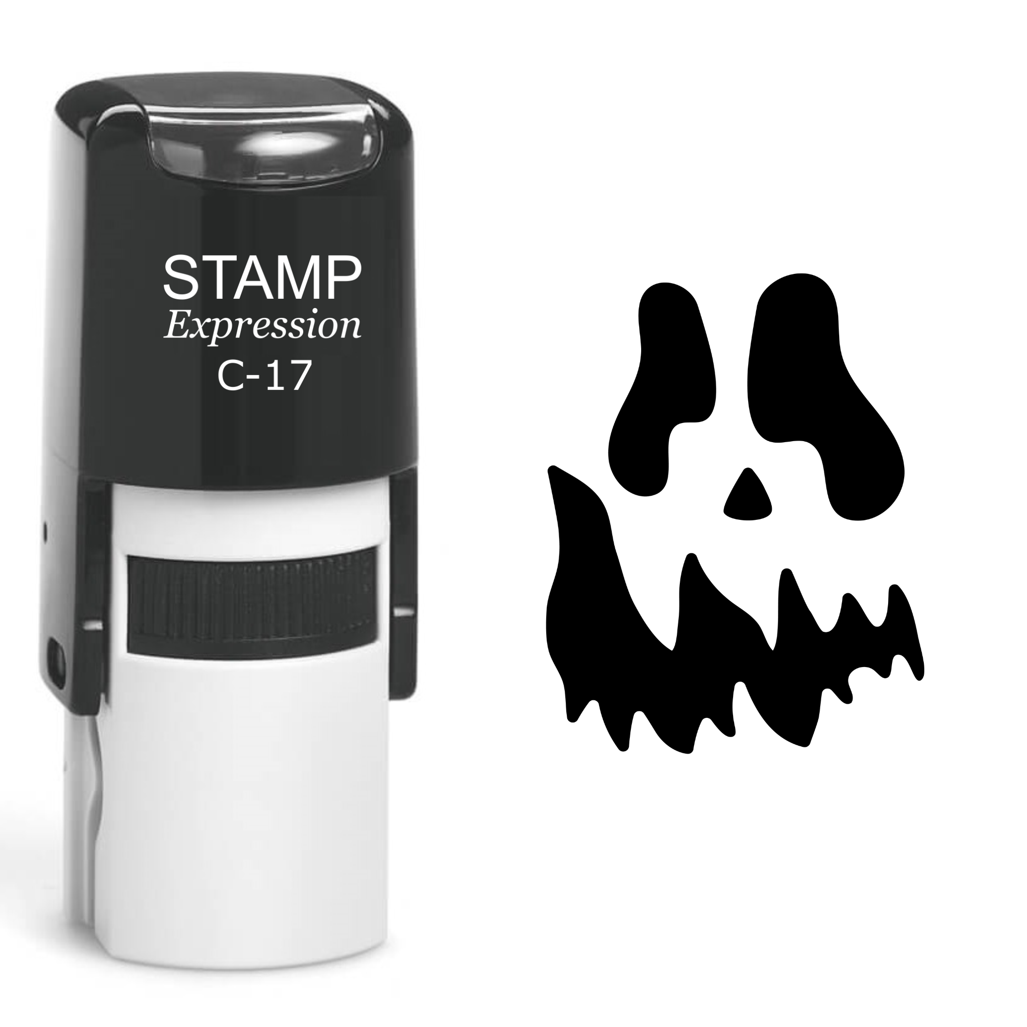 Pumpkin Faces Halloween Self Inking Rubber Stamp (SH-60829)