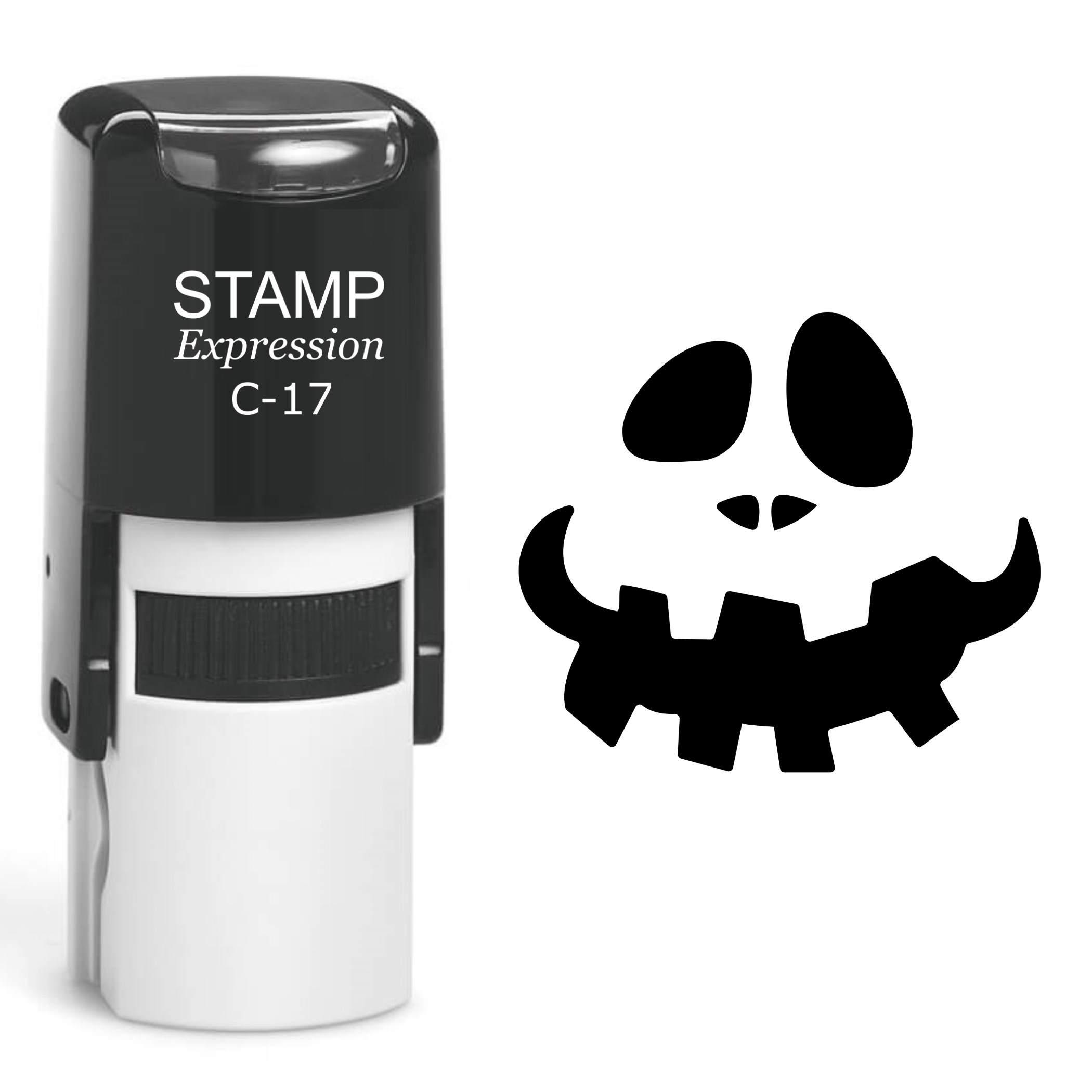 Pumpkin Faces Halloween Self Inking Rubber Stamp (SH-60830)