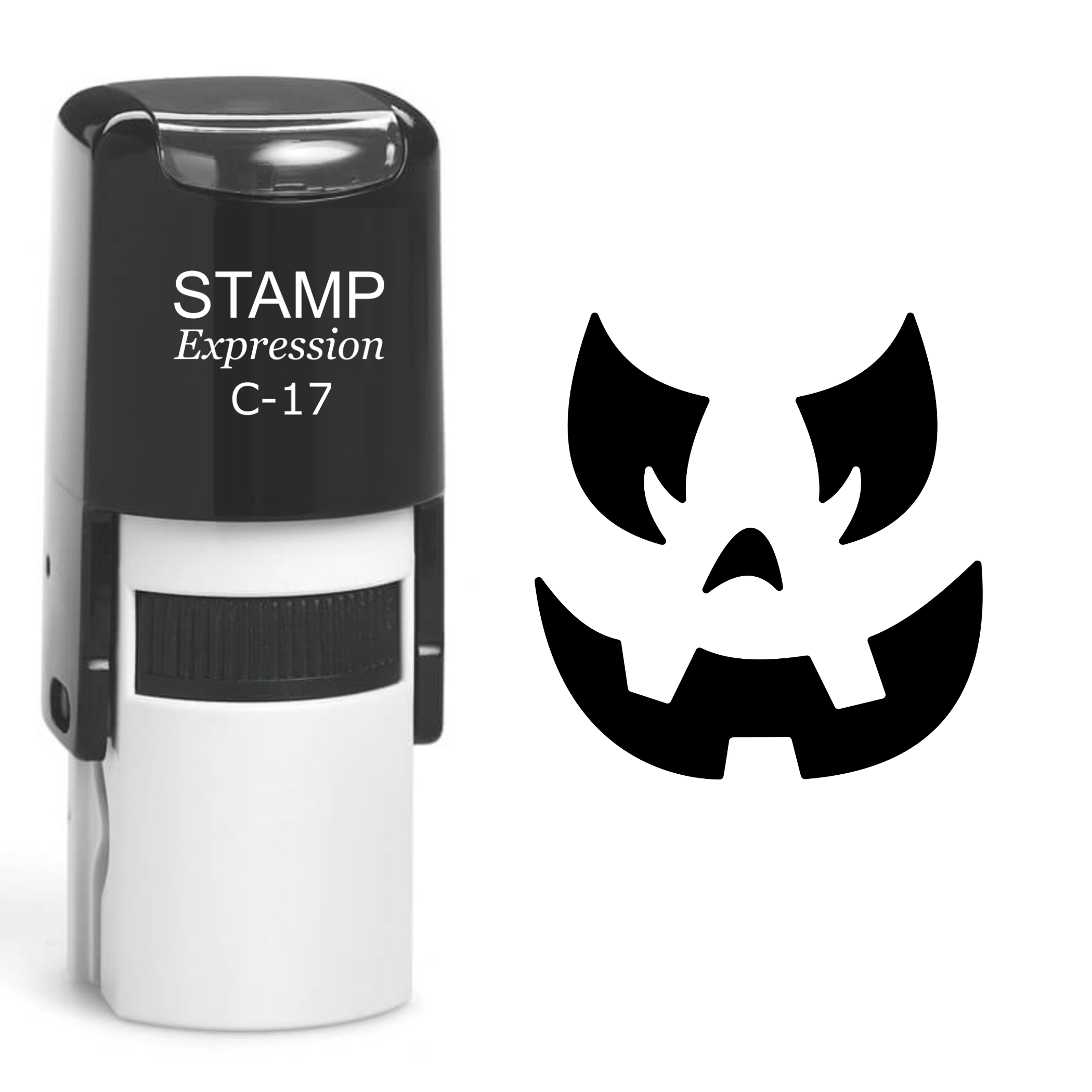 Pumpkin Faces Halloween Self Inking Rubber Stamp (SH-60831)