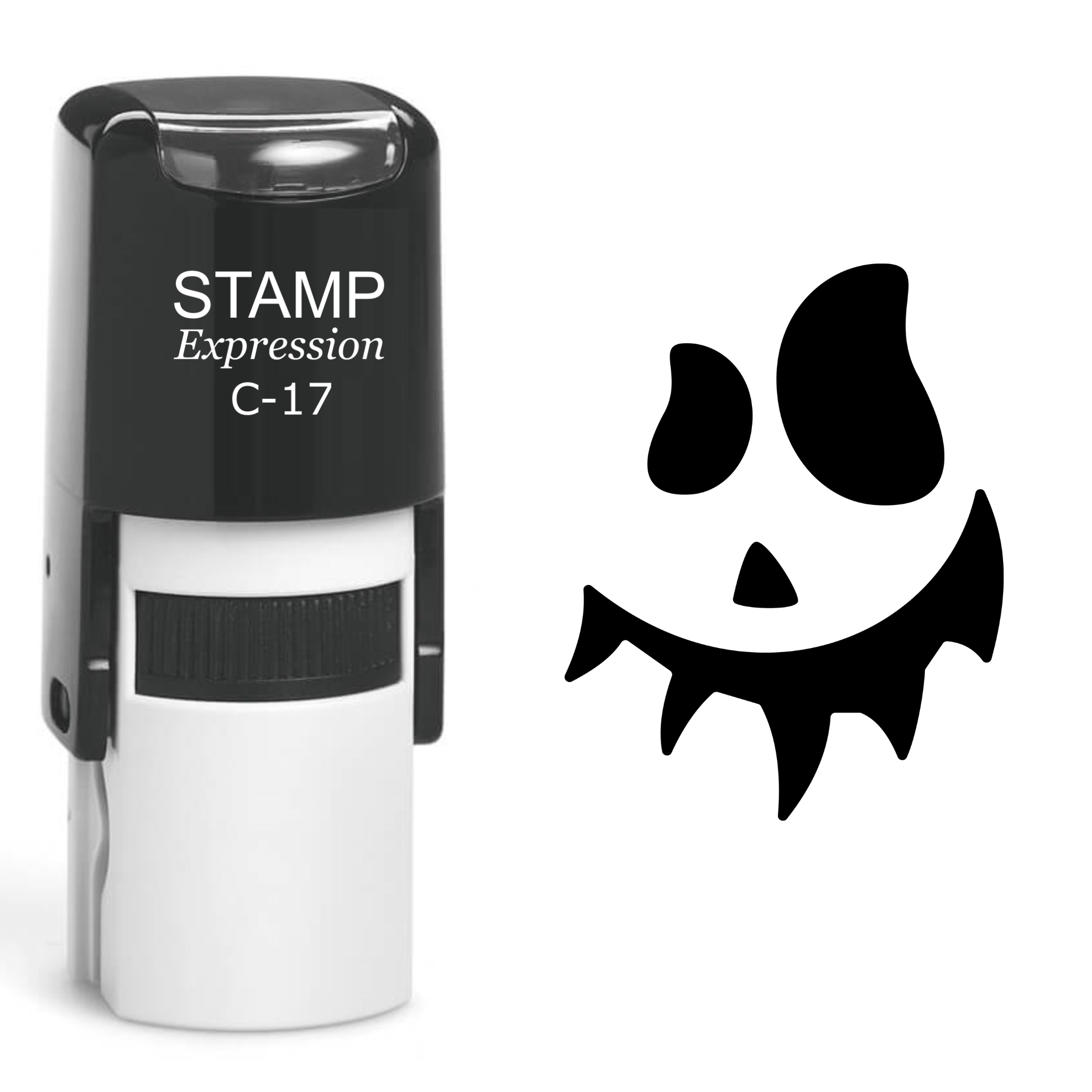 Pumpkin Faces Halloween Self Inking Rubber Stamp (SH-60832)