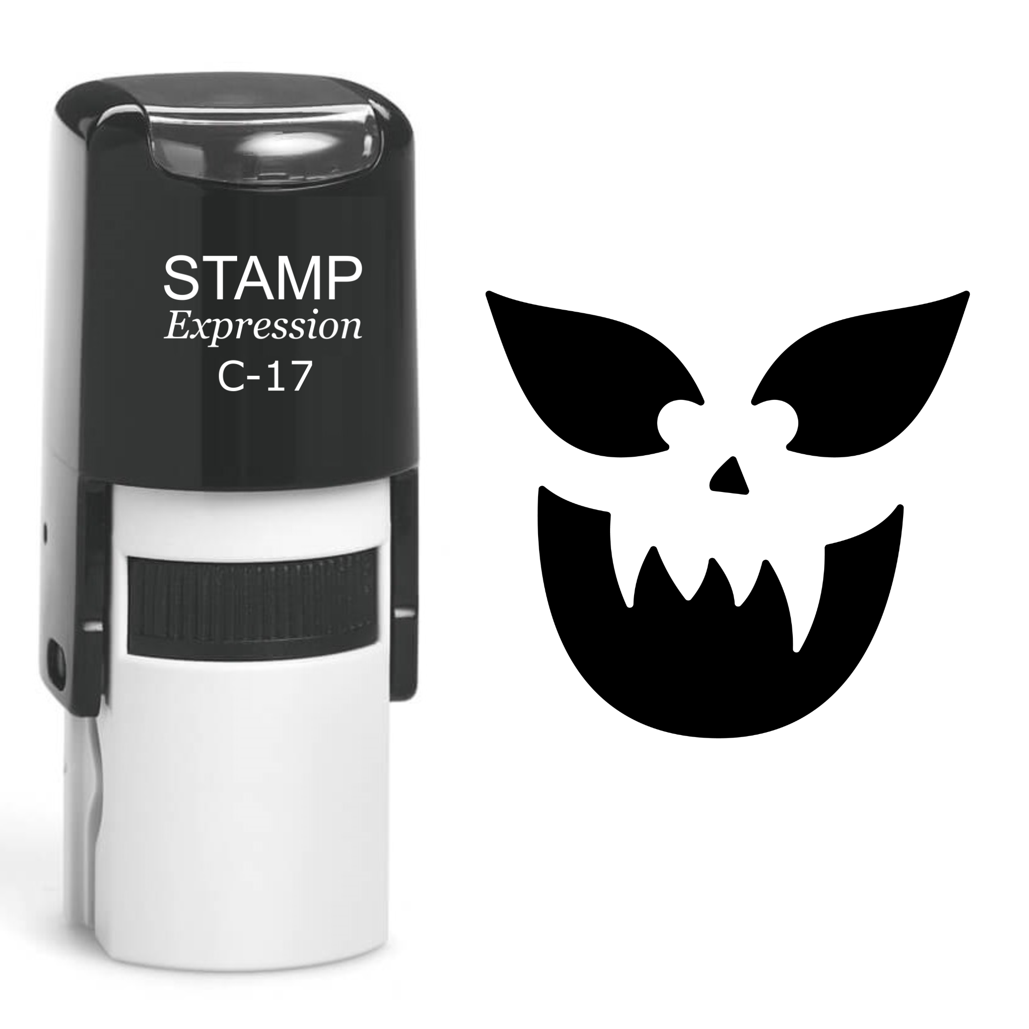 Pumpkin Faces Halloween Self Inking Rubber Stamp (SH-60833)