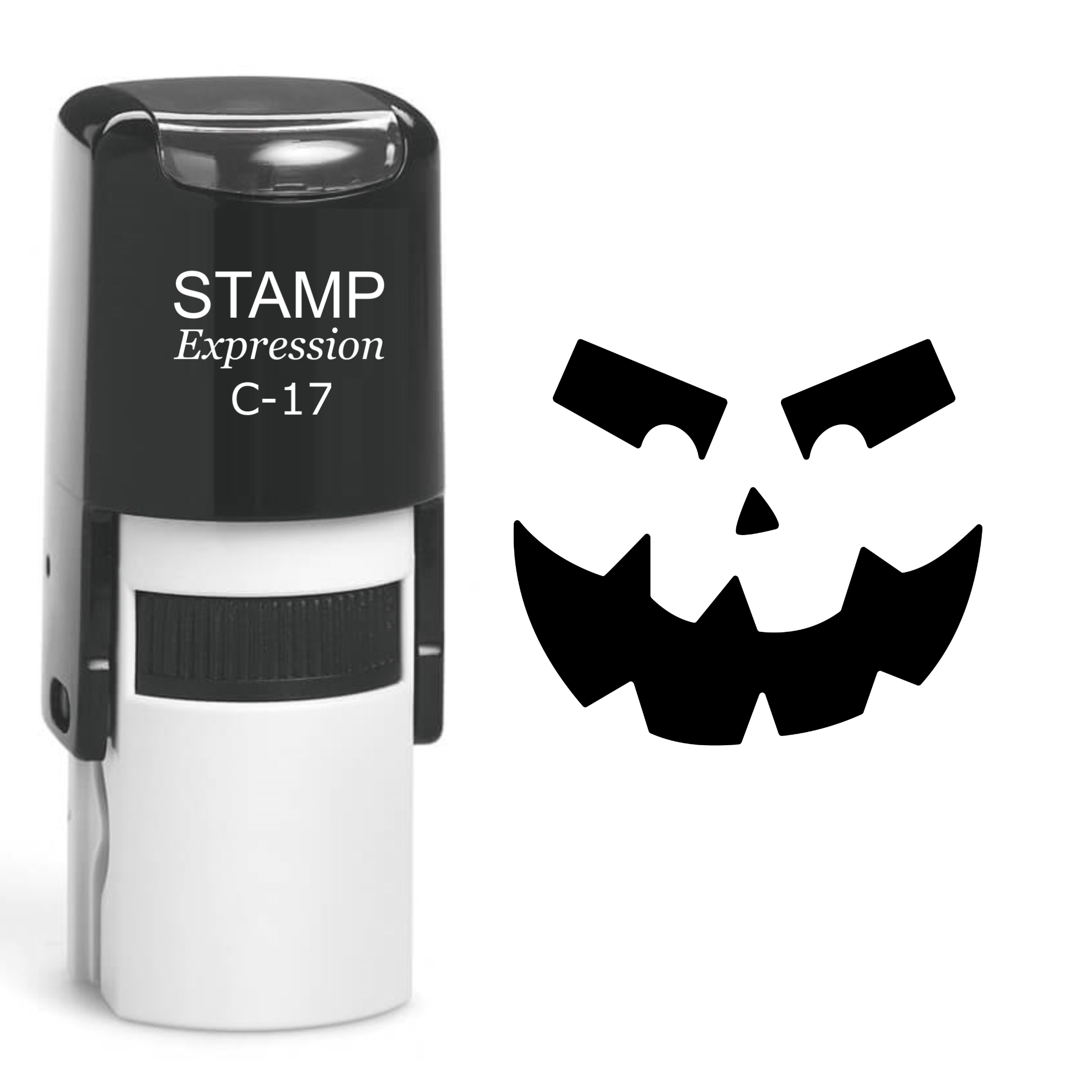 Pumpkin Faces Halloween Self Inking Rubber Stamp (SH-60834)