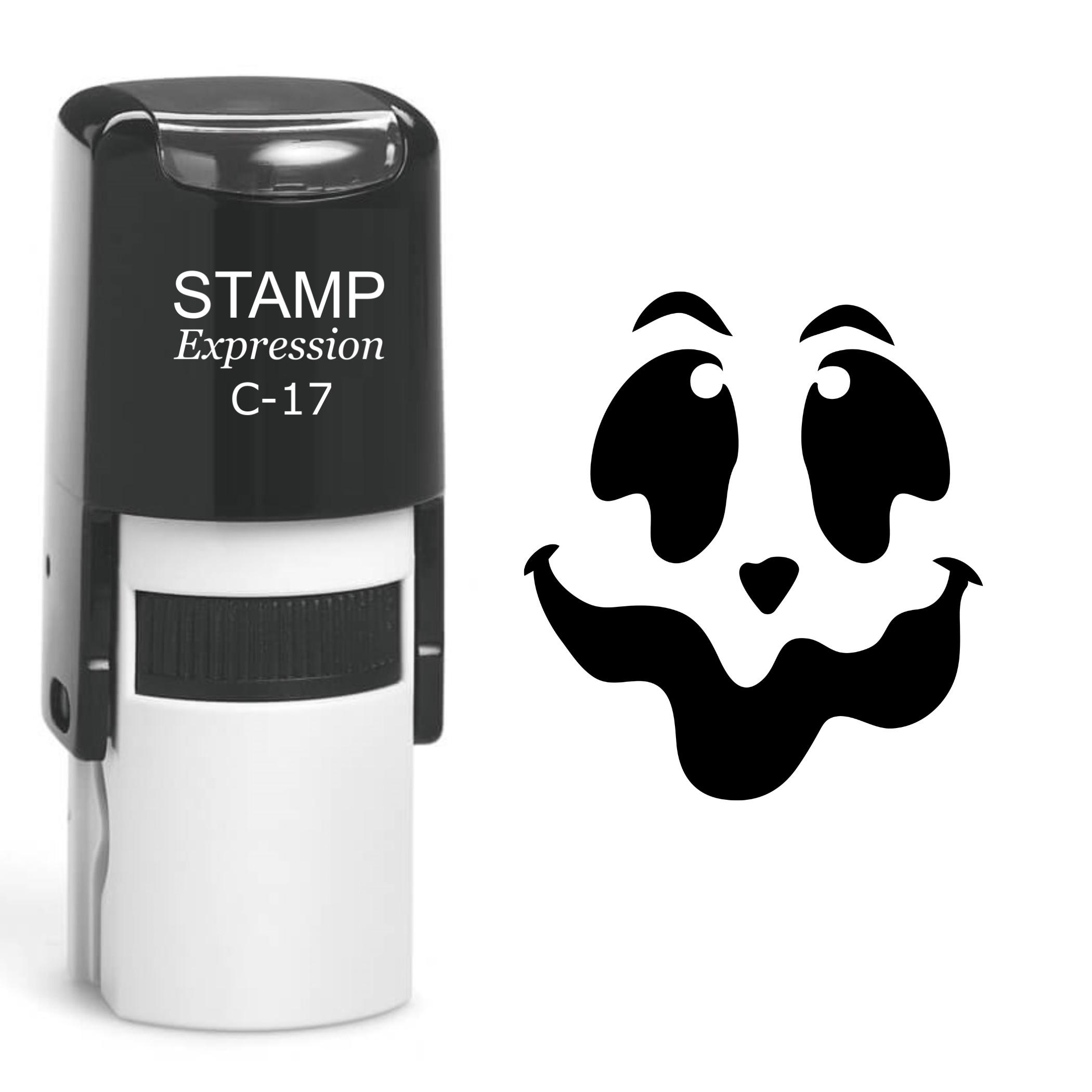 Pumpkin Faces Halloween Self Inking Rubber Stamp (SH-60835)