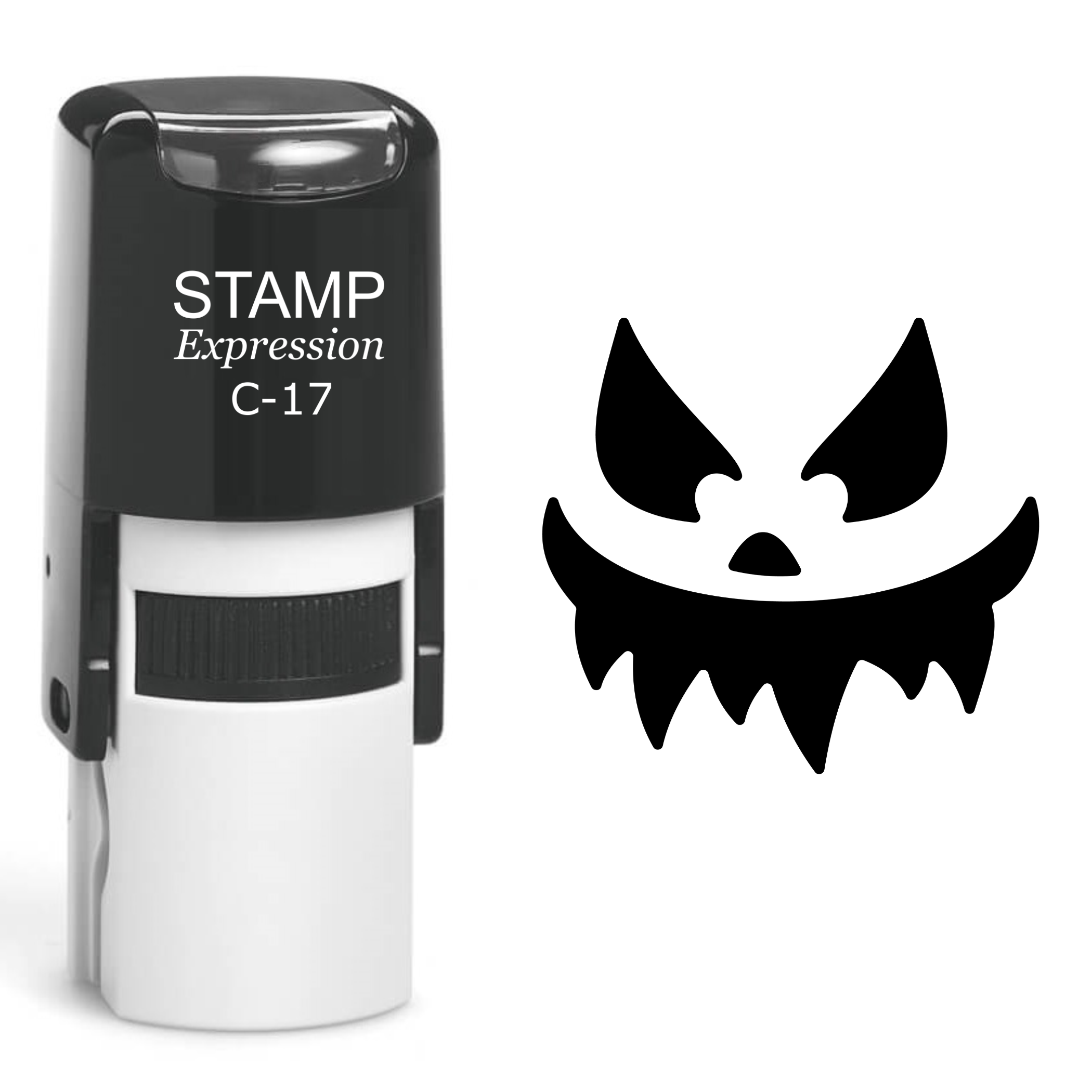 Pumpkin Faces Halloween Self Inking Rubber Stamp (SH-60836)