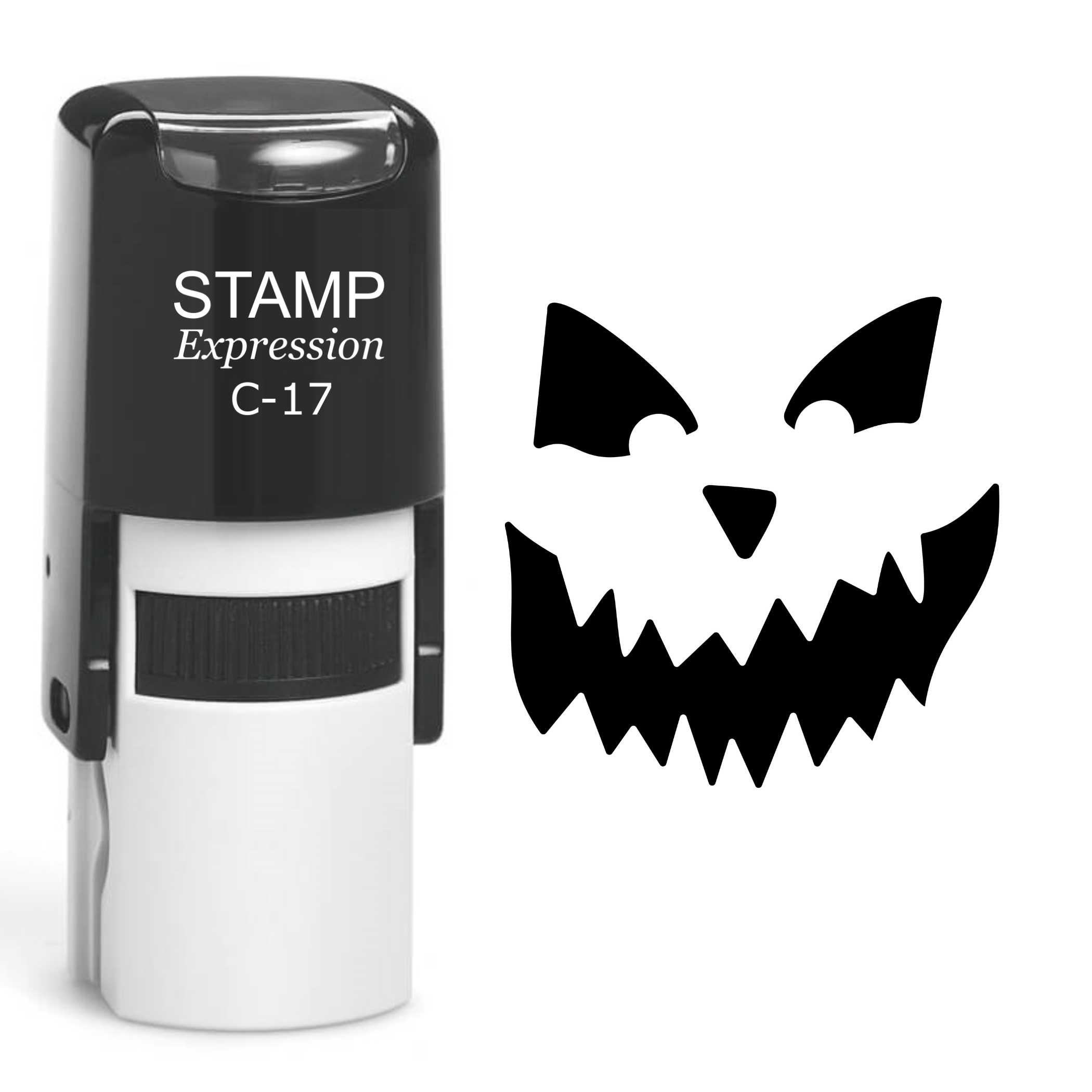 Pumpkin Faces Halloween Self Inking Rubber Stamp (SH-60837)