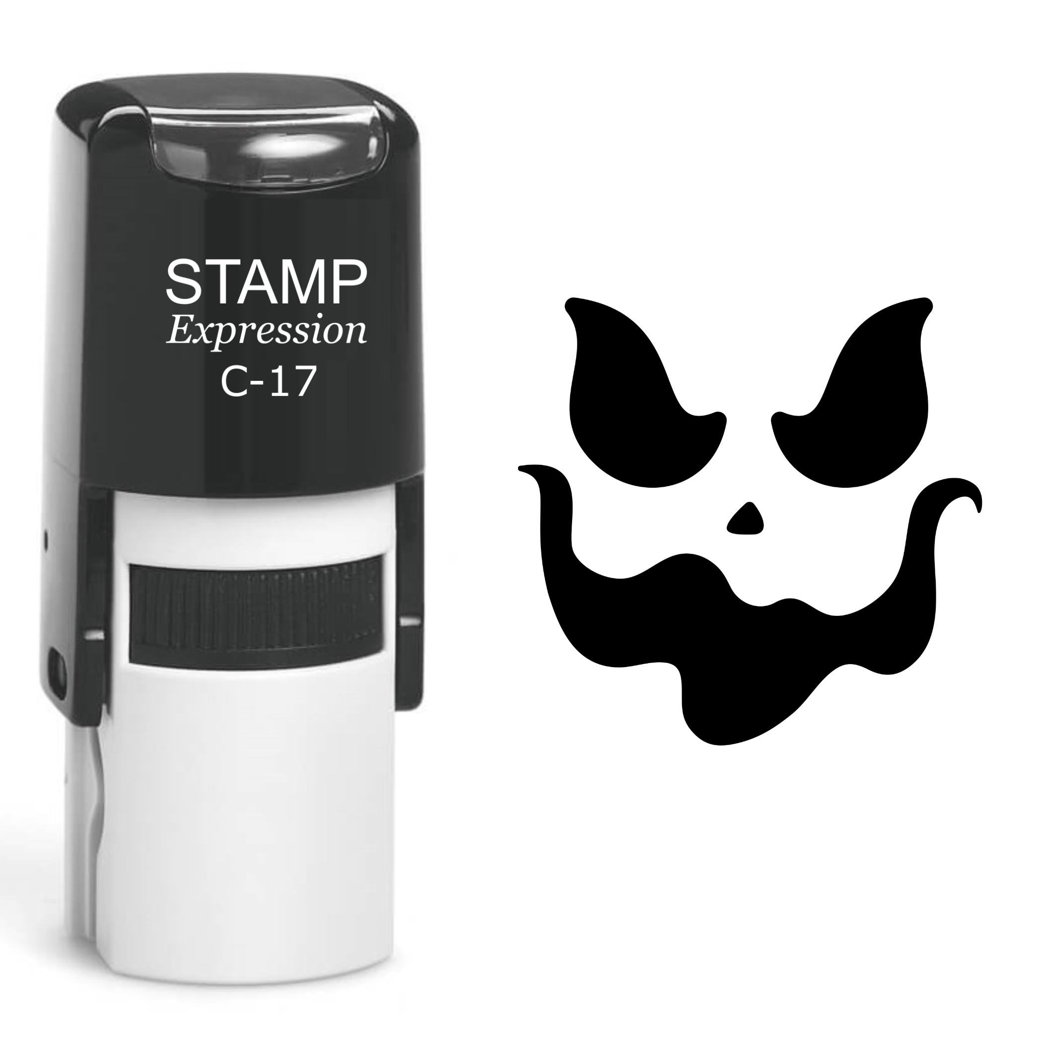 Pumpkin Faces Halloween Self Inking Rubber Stamp (SH-60838)