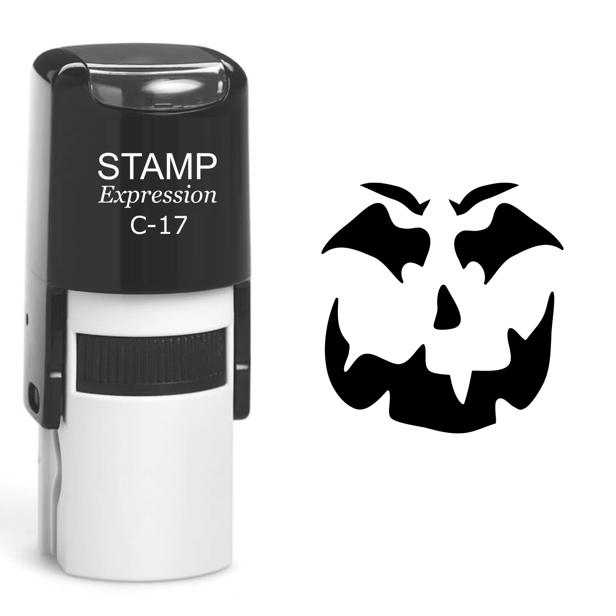 Pumpkin Faces Halloween Self Inking Rubber Stamp (SH-60839)