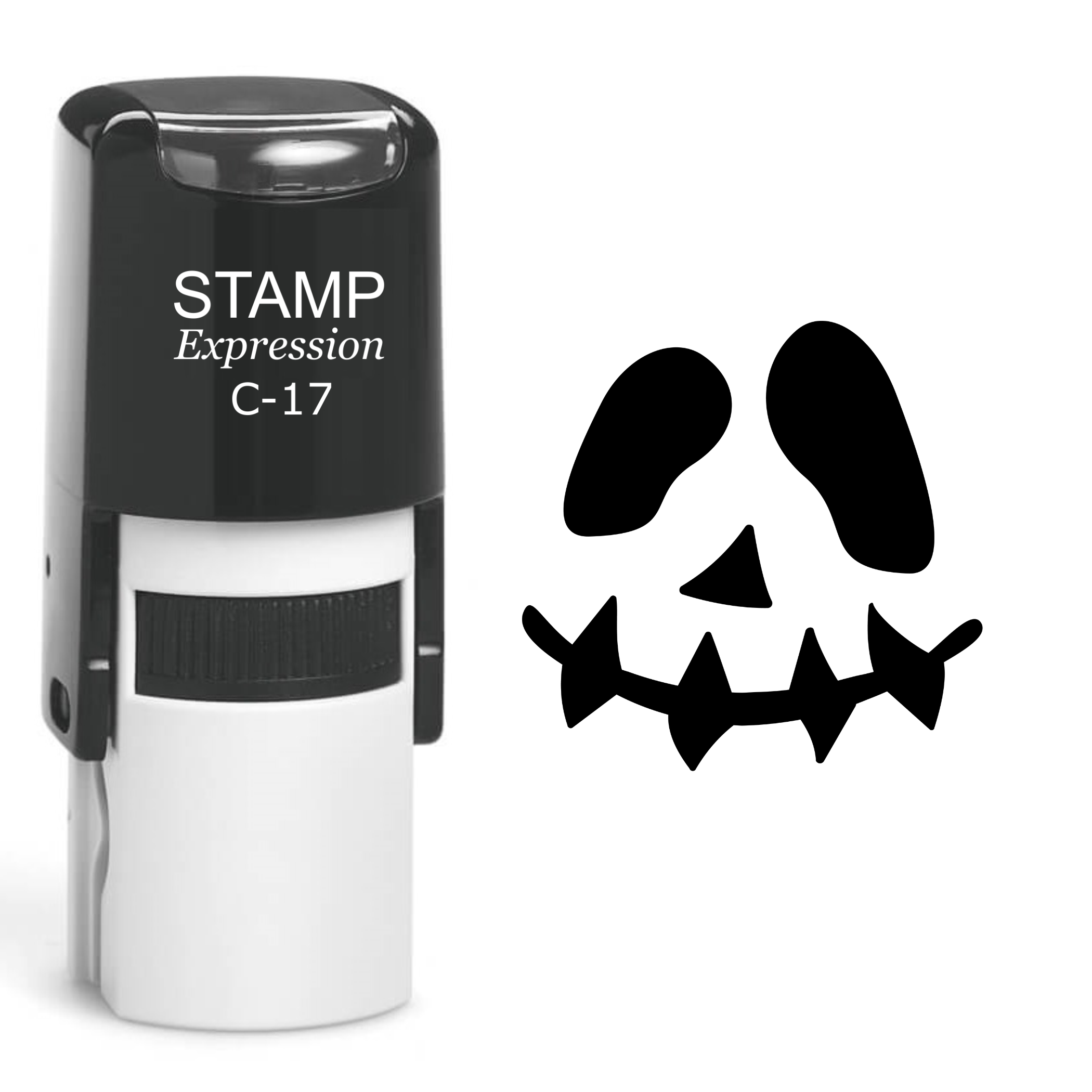 Pumpkin Faces Halloween Self Inking Rubber Stamp (SH-60840)