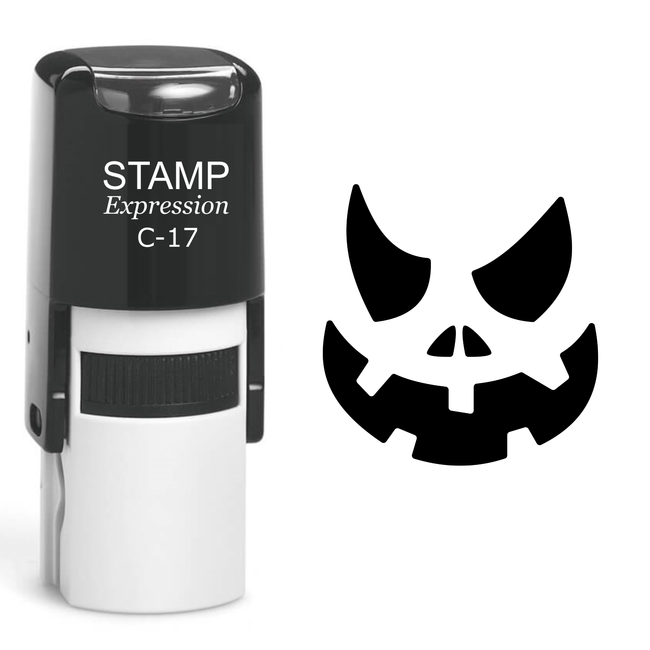 Pumpkin Faces Halloween Self Inking Rubber Stamp (SH-60841)