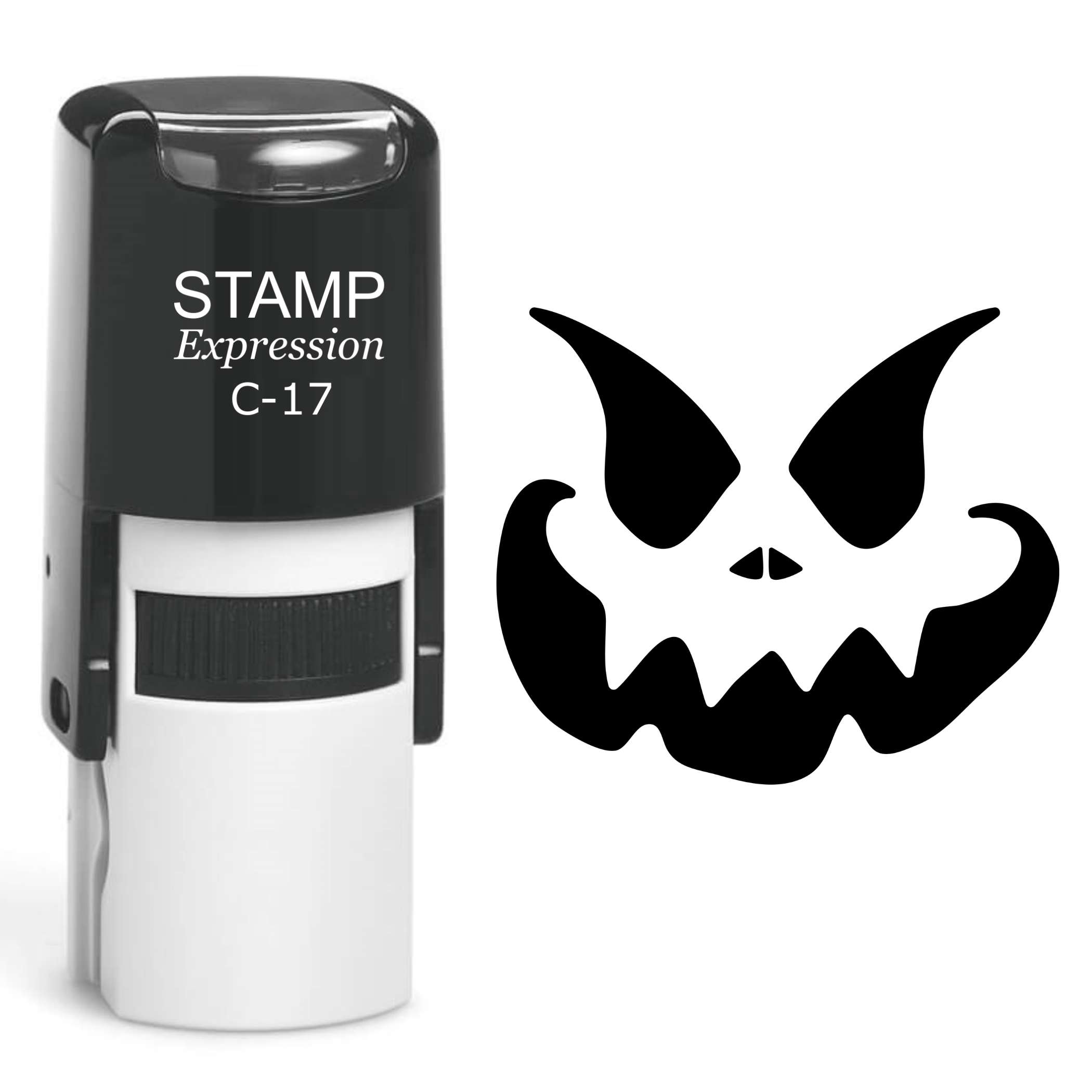 Pumpkin Faces Halloween Self Inking Rubber Stamp (SH-60842)