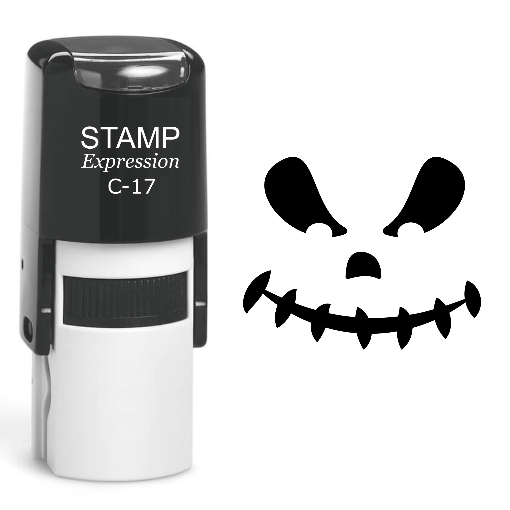 Pumpkin Faces Halloween Self Inking Rubber Stamp (SH-60843)