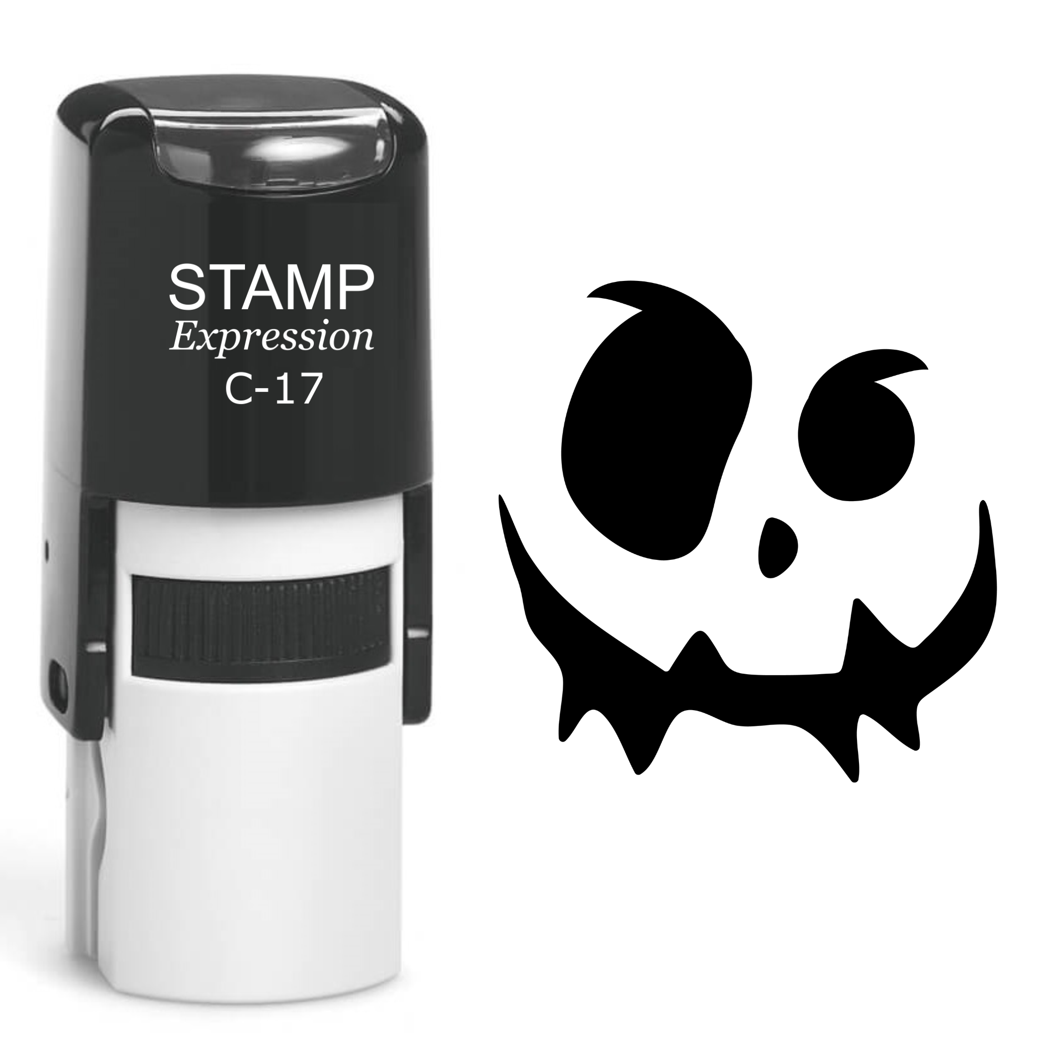 Pumpkin Faces Halloween Self Inking Rubber Stamp (SH-60844)