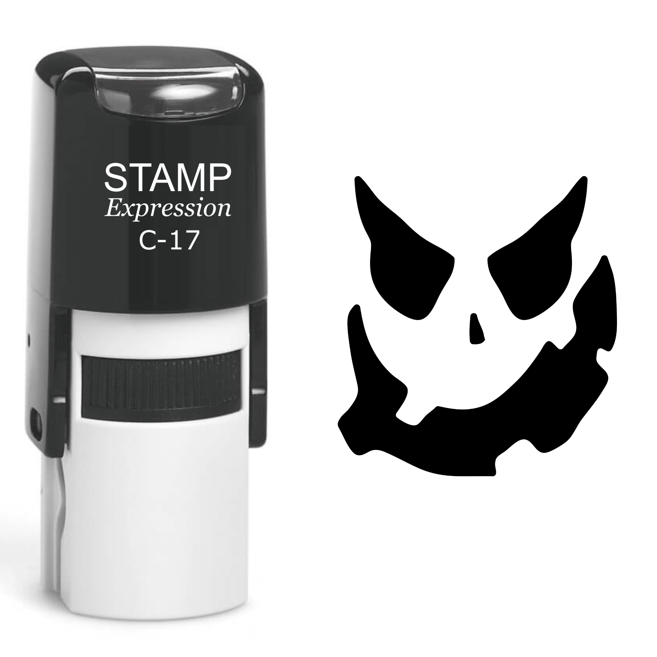 Pumpkin Faces Halloween Self Inking Rubber Stamp (SH-60845)