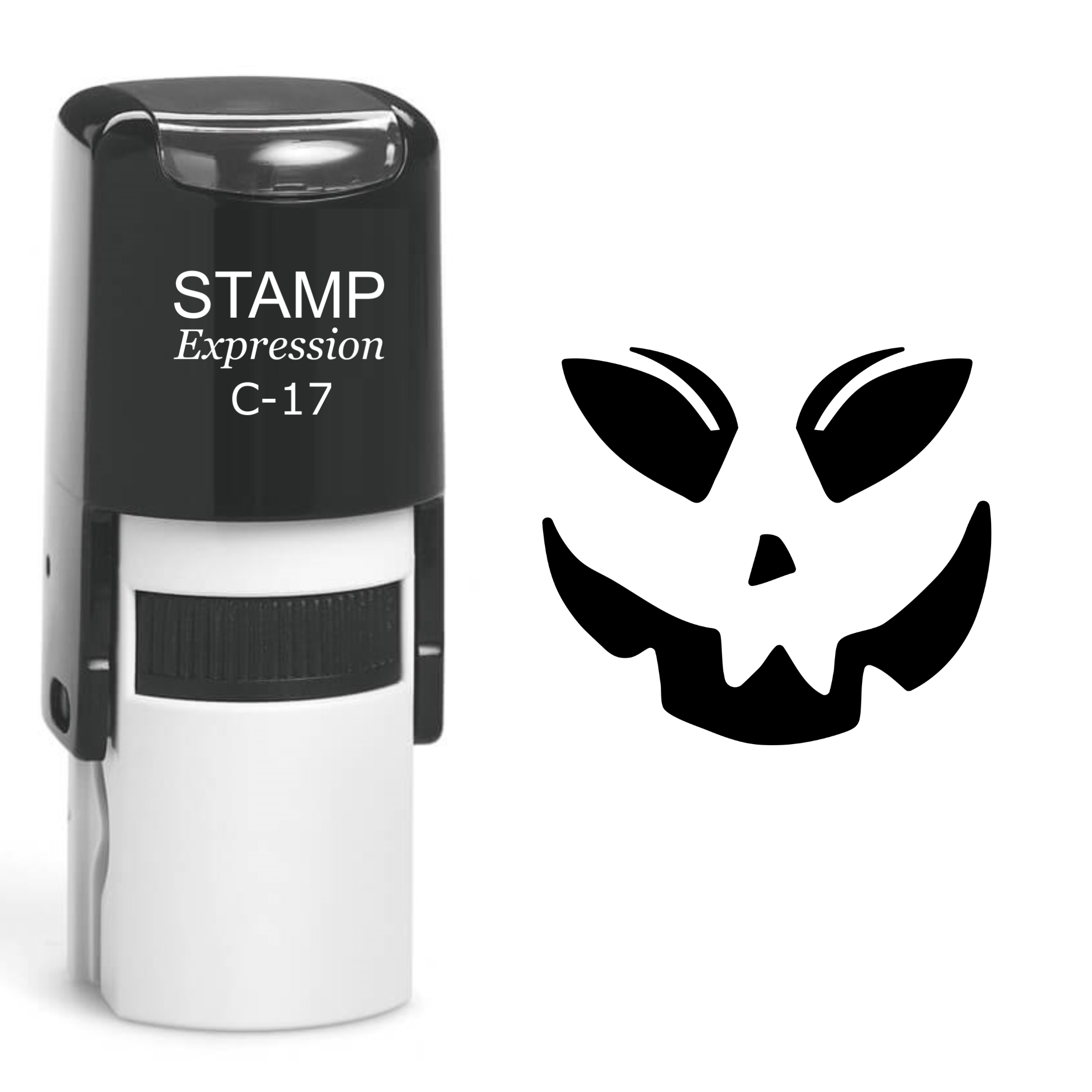 Pumpkin Faces Halloween Self Inking Rubber Stamp (SH-60846)