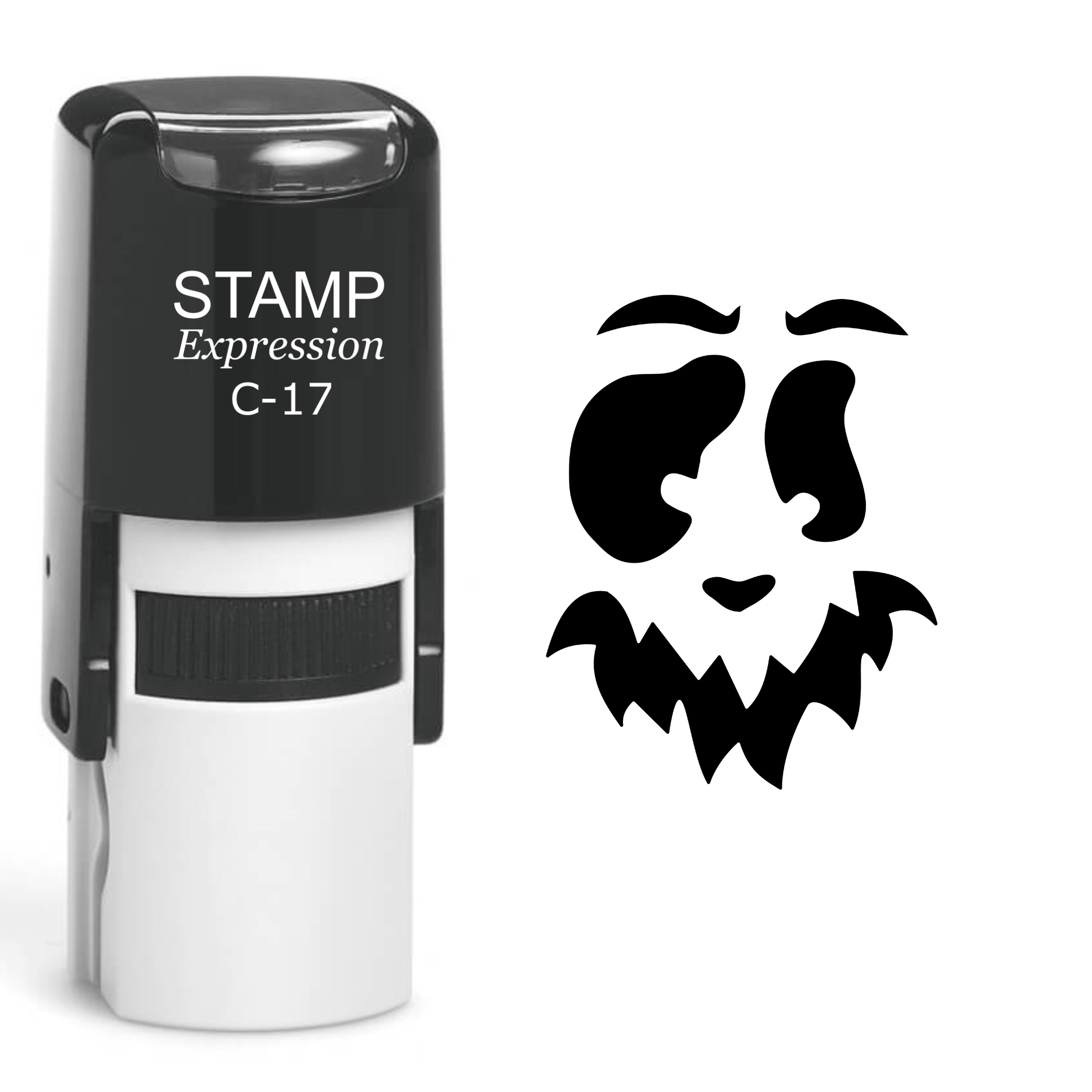 Pumpkin Faces Halloween Self Inking Rubber Stamp (SH-60847)