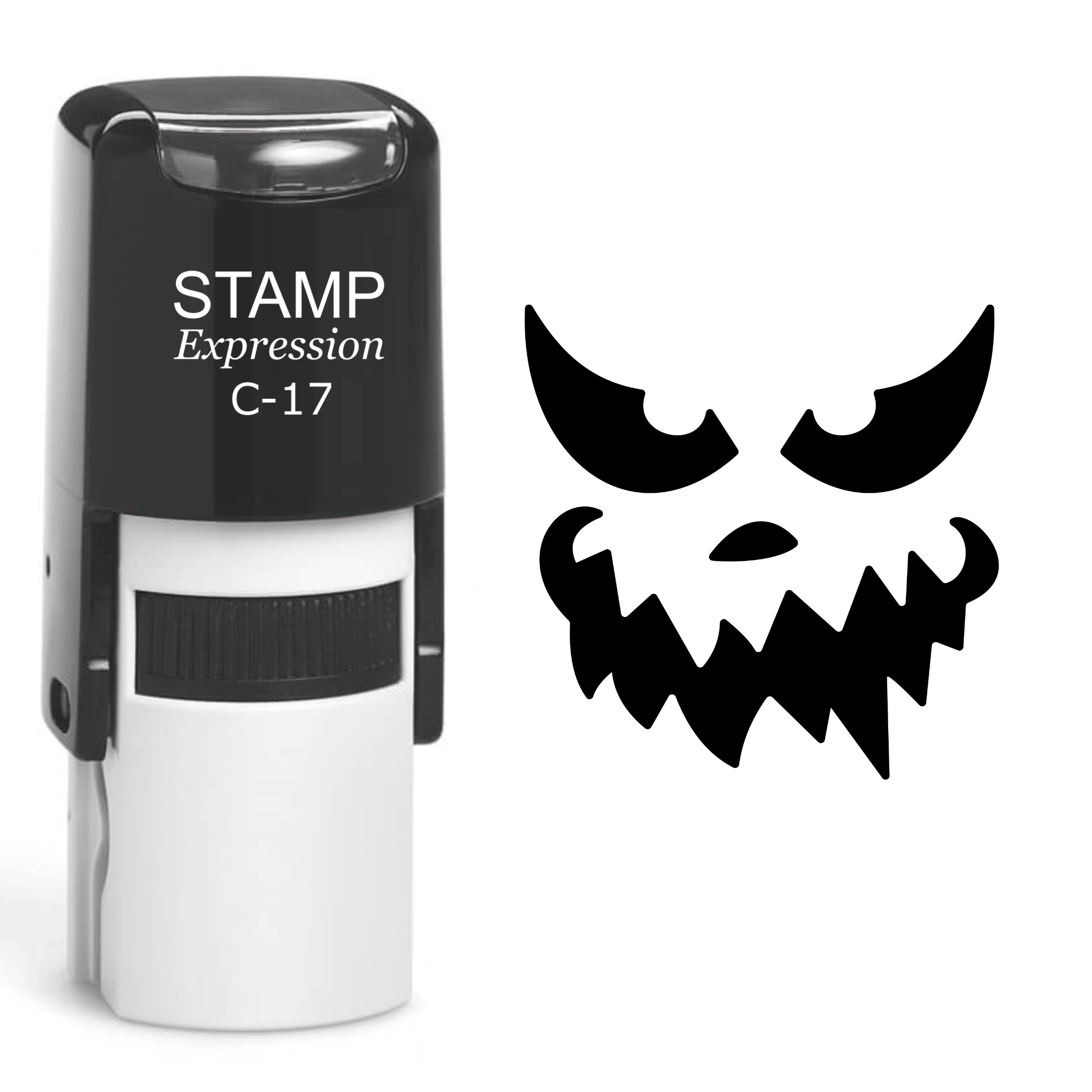 Pumpkin Faces Halloween Self Inking Rubber Stamp (SH-60848)