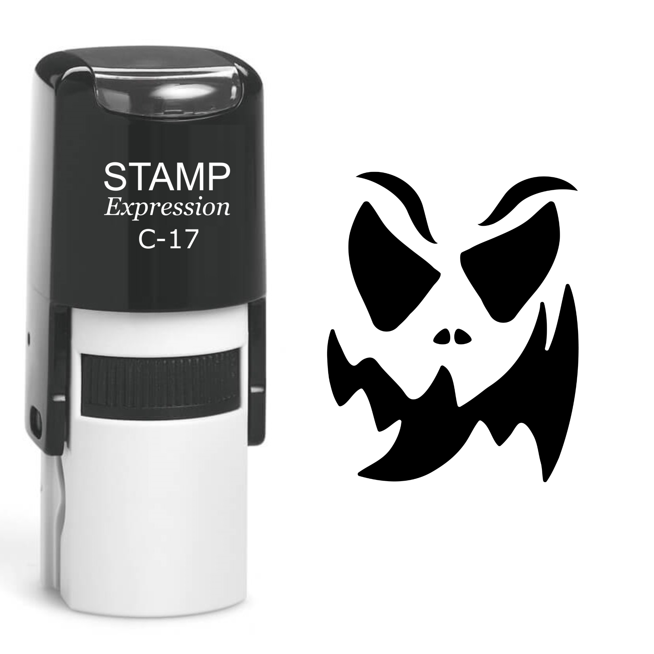 Pumpkin Faces Halloween Self Inking Rubber Stamp (SH-60849)