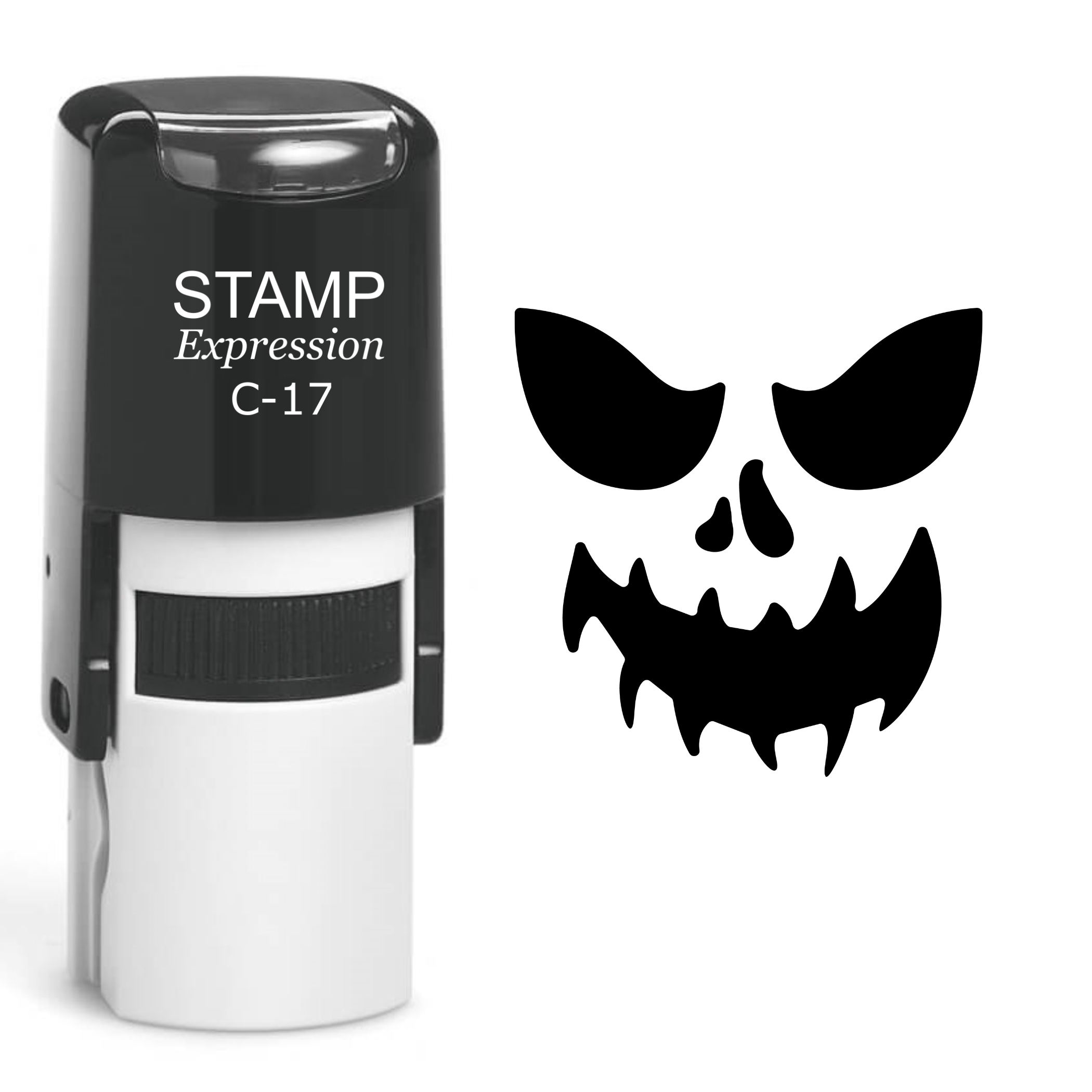 Pumpkin Faces Halloween Self Inking Rubber Stamp (SH-60851)