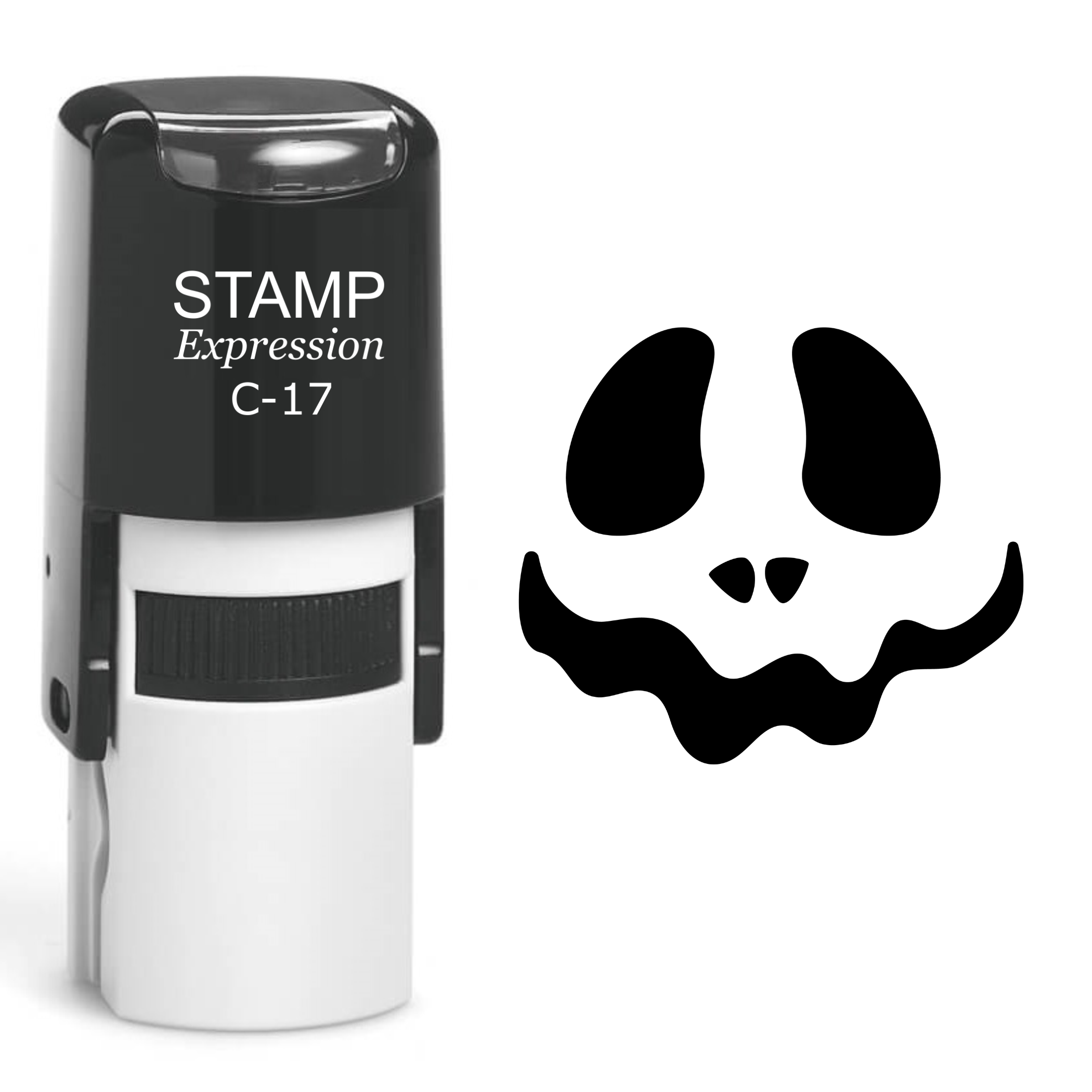 Pumpkin Faces Halloween Self Inking Rubber Stamp (SH-60852)