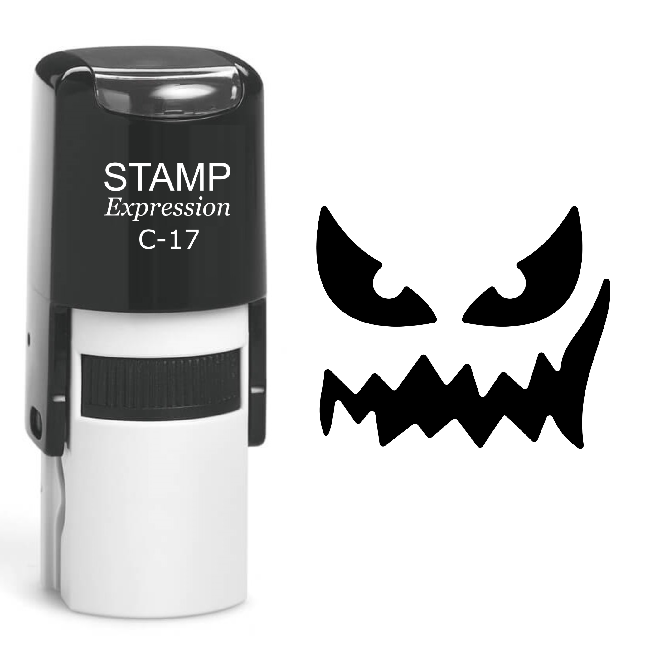 Pumpkin Faces Halloween Self Inking Rubber Stamp (SH-60853)