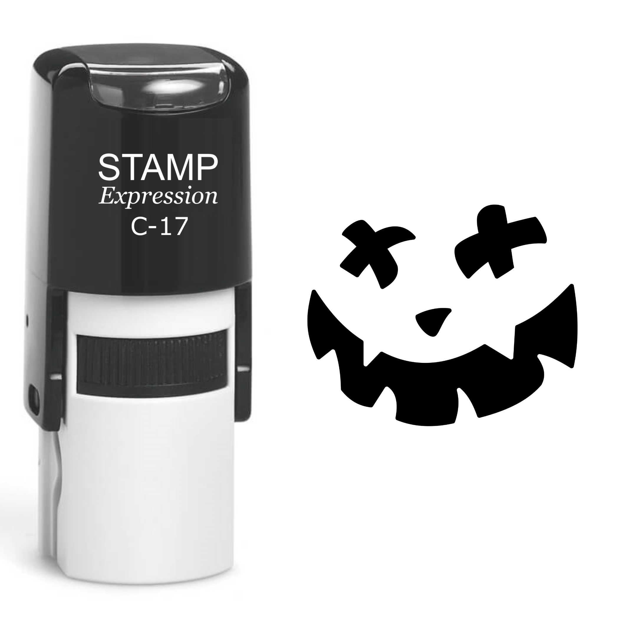 Pumpkin Faces Halloween Self Inking Rubber Stamp (SH-60854)