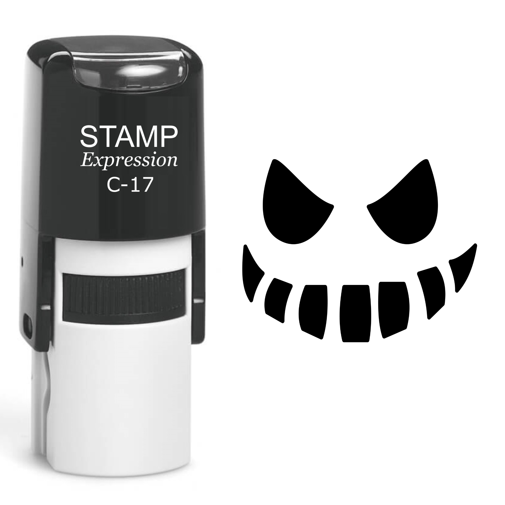 Pumpkin Faces Halloween Self Inking Rubber Stamp (SH-60855)
