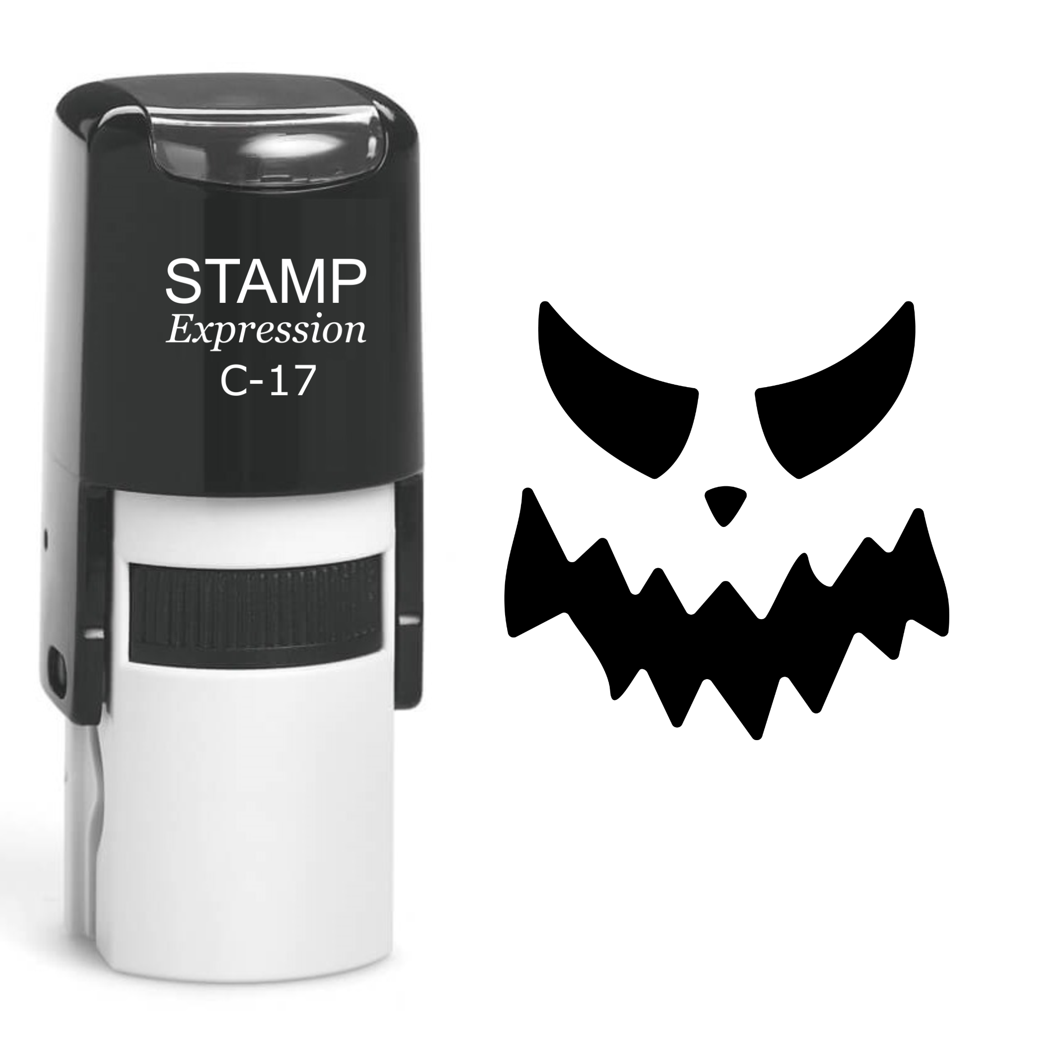 Pumpkin Faces Halloween Self Inking Rubber Stamp (SH-60856)