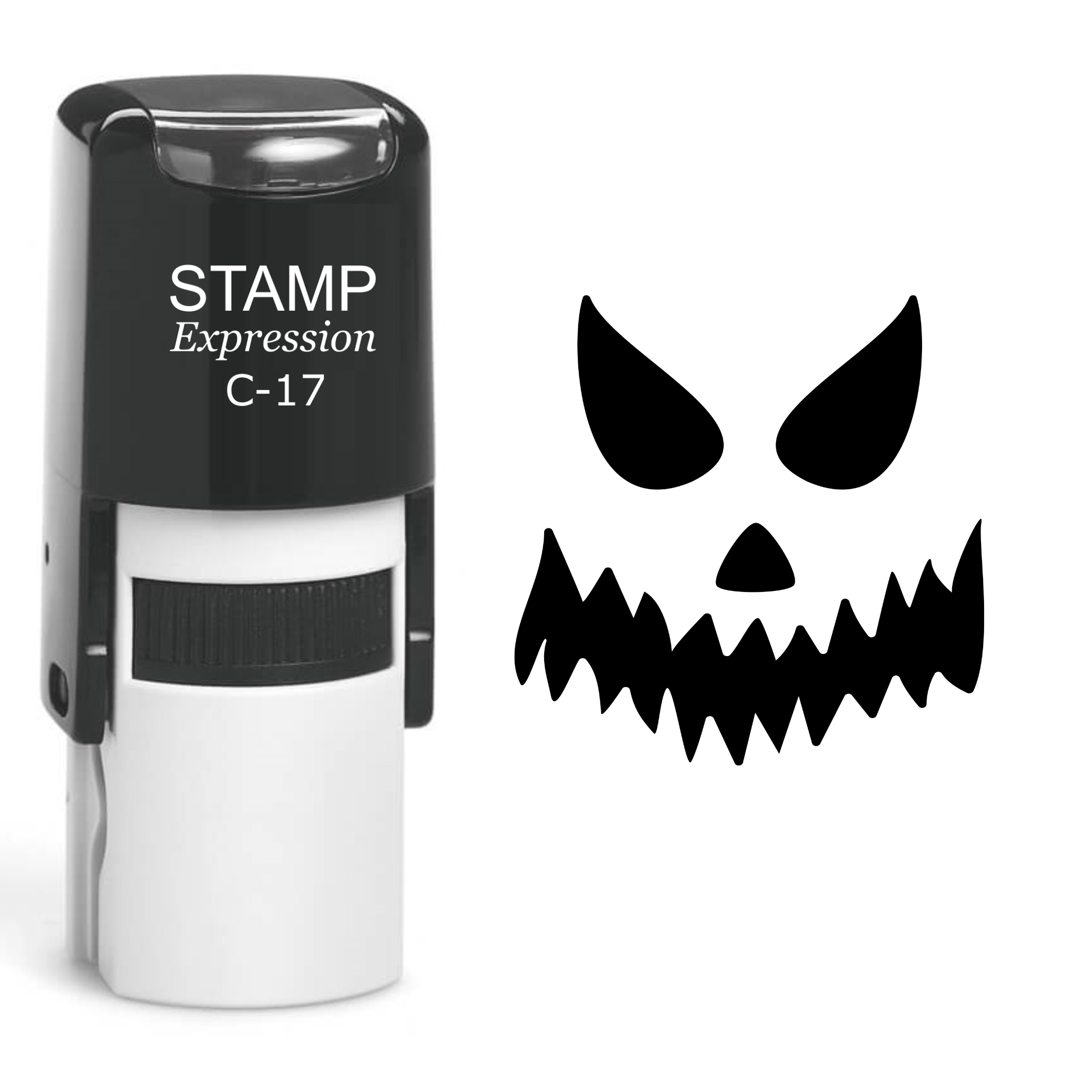 Pumpkin Faces Halloween Self Inking Rubber Stamp (SH-60858)
