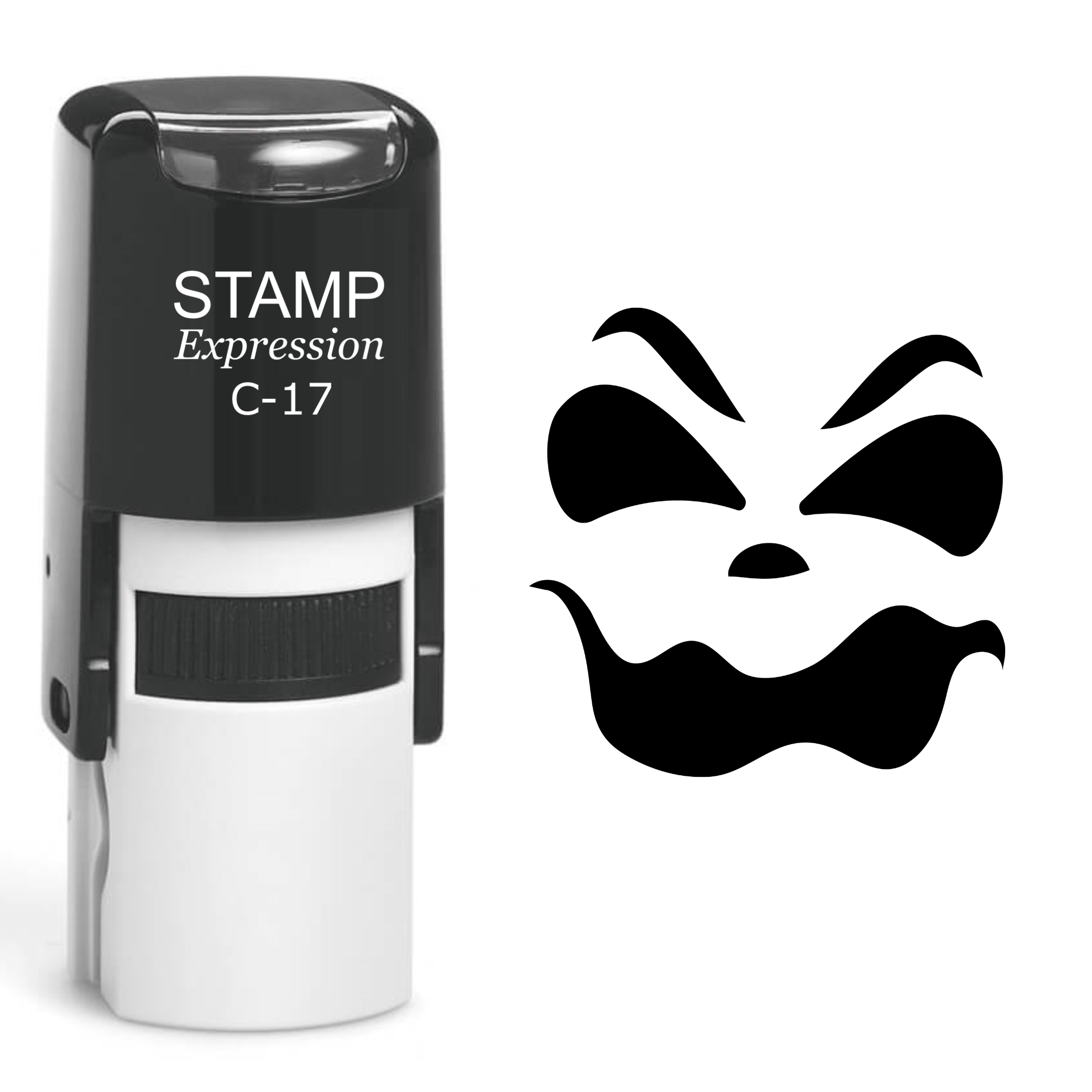Pumpkin Faces Halloween Self Inking Rubber Stamp (SH-60859)
