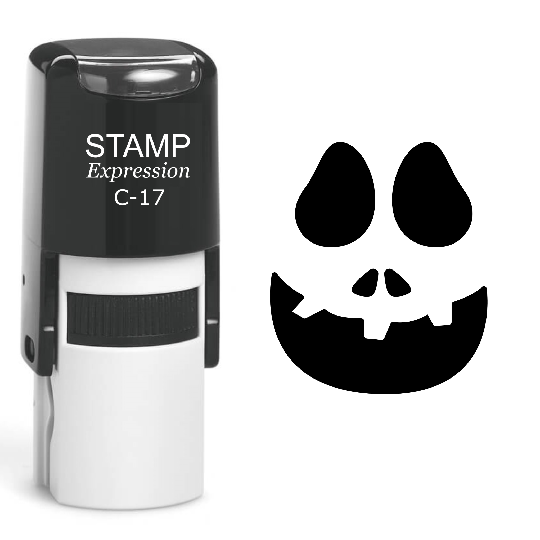 Pumpkin Faces Halloween Self Inking Rubber Stamp (SH-60860)