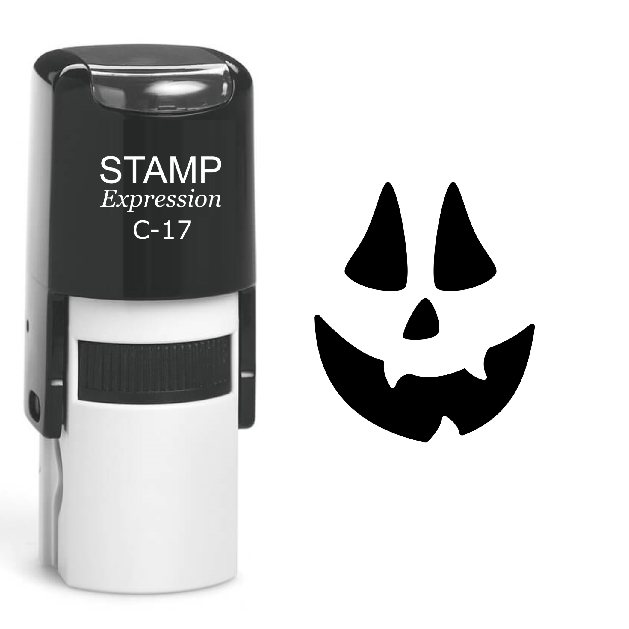 Pumpkin Faces Halloween Self Inking Rubber Stamp (SH-60861)