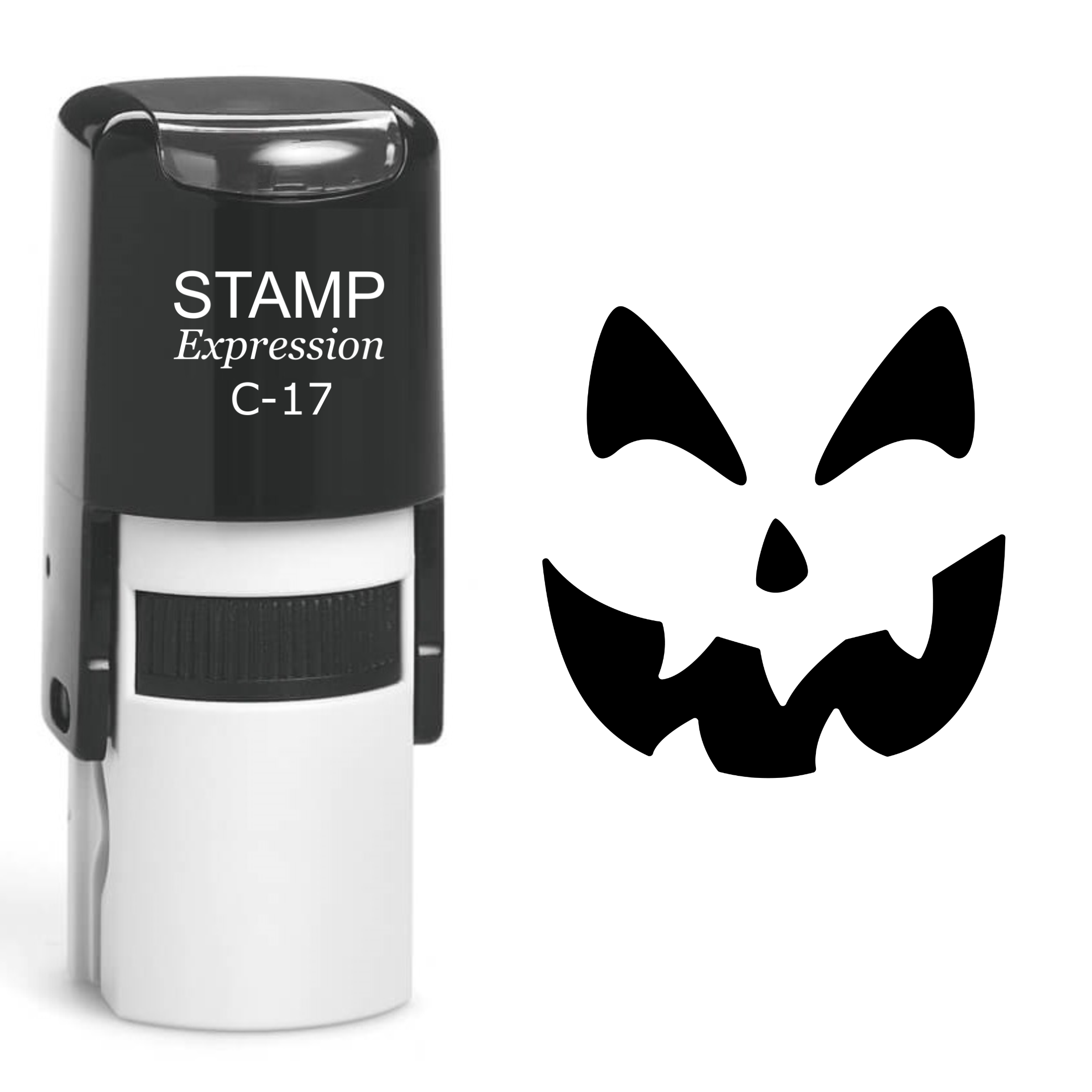 Pumpkin Faces Halloween Self Inking Rubber Stamp (SH-60862)